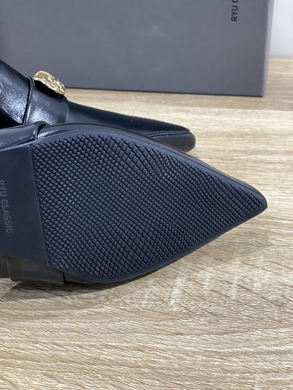 Ryu Classic Seine Slippers Nero Pelle Luxury Woman Sandal Ryu Classic 39