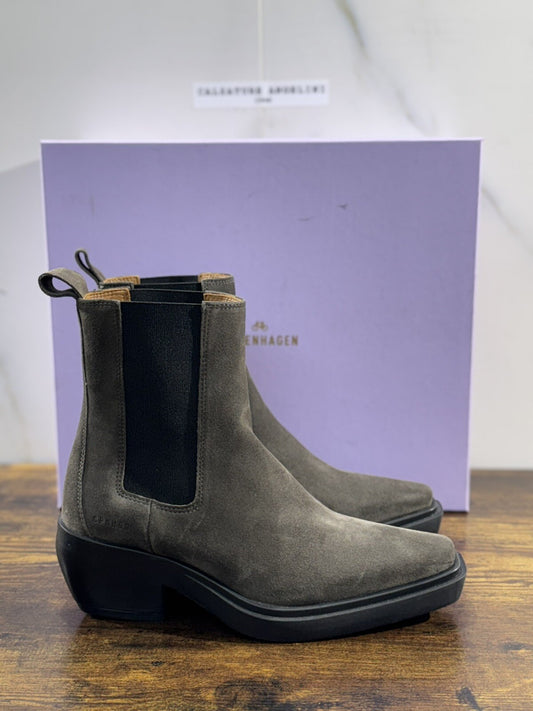 Copenhagen Texano  Donna Pelle Suede Off  Nera   Casual Boot 37