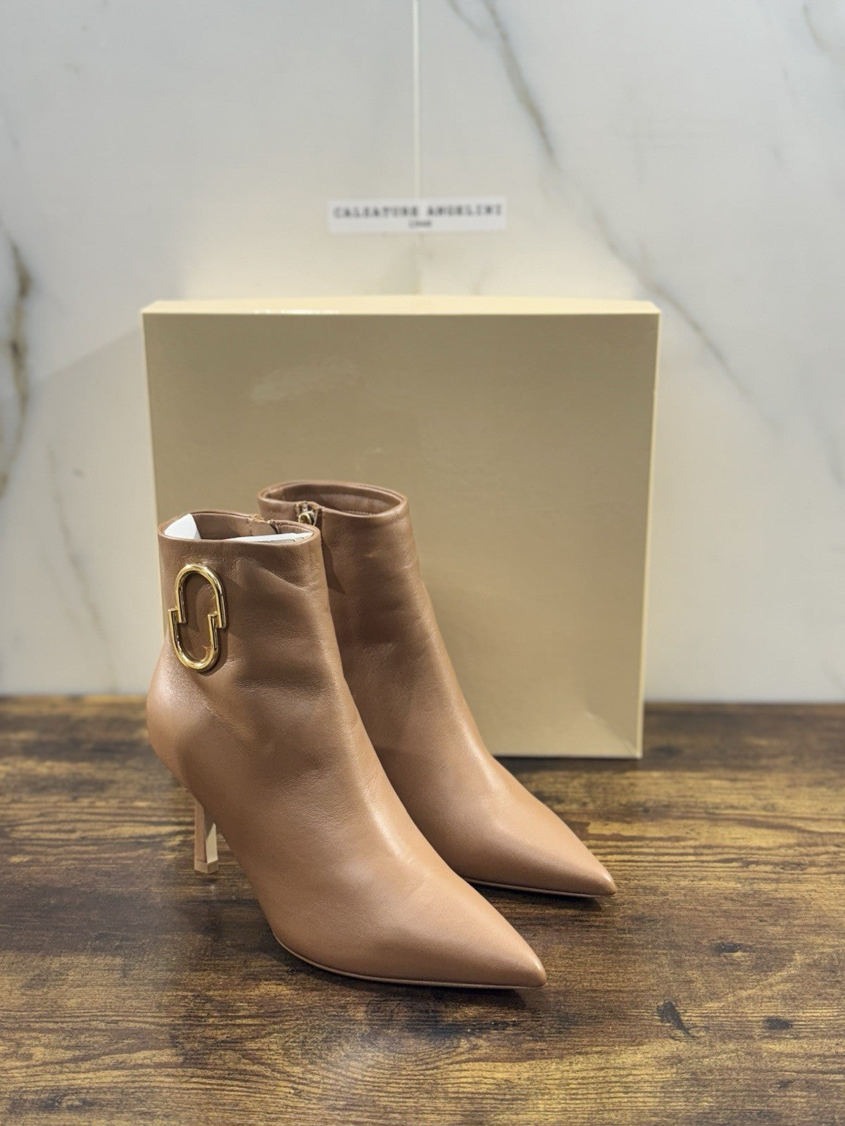 Ninalilou Stivaletto Donna Pelle Cuoio  Con Tacco Luxury Boot 37