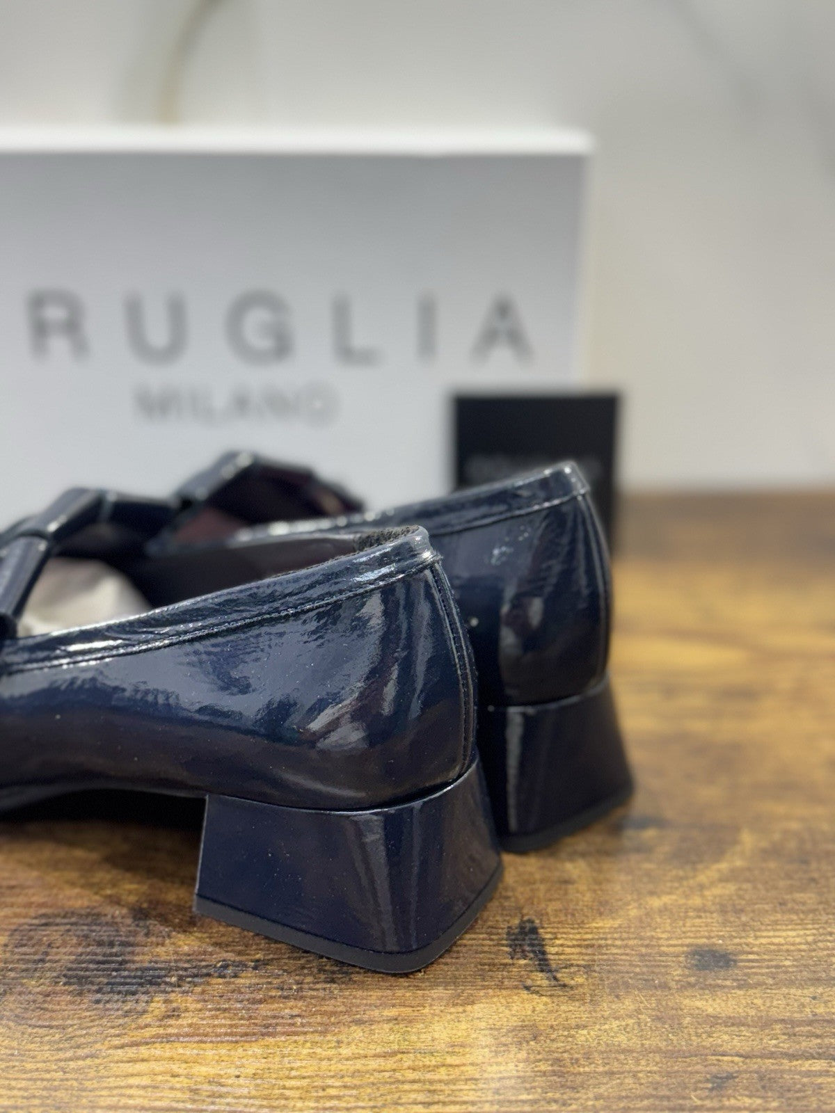 Bruglia Milano Mocassino Blu    Pelle  Top Quality Scarpe Donna 41