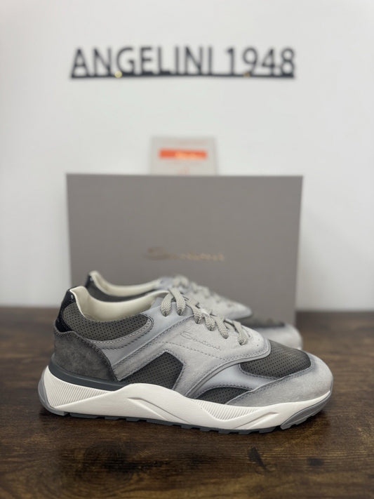 Santoni Innova Sneaker Pelle Grey   Casual Luxury Santoni Scarpa Uomo 42