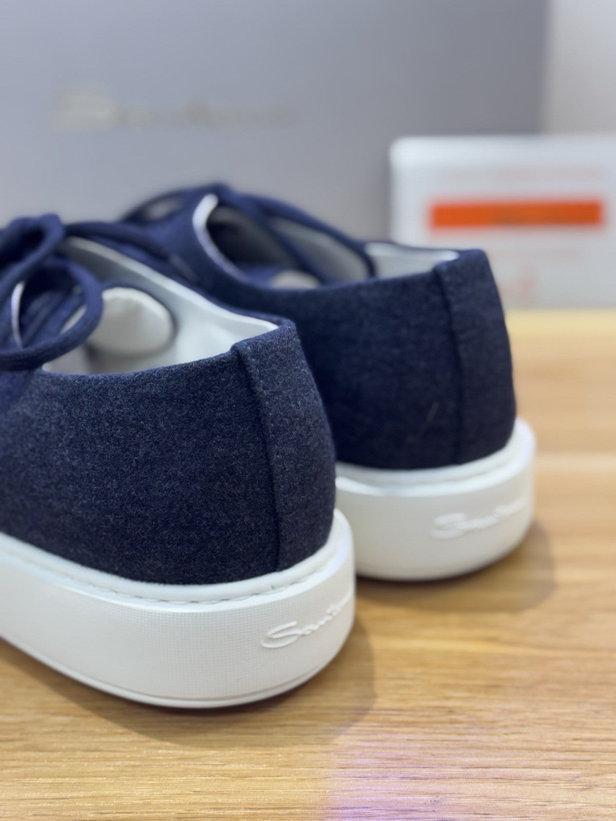 Santoni Icon  Sneaker Fabric  Blu  Luxury Santoni Scarpa Uomo 39