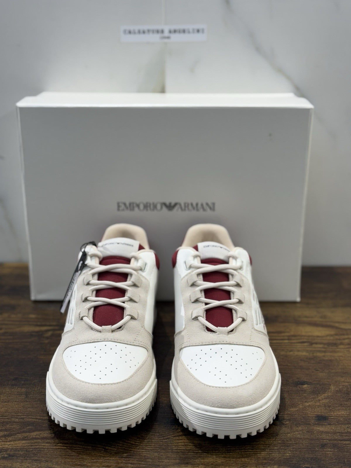 Emporio Armani Sneaker Pelle Bianca Casual Scarpa Armani Uomo 44