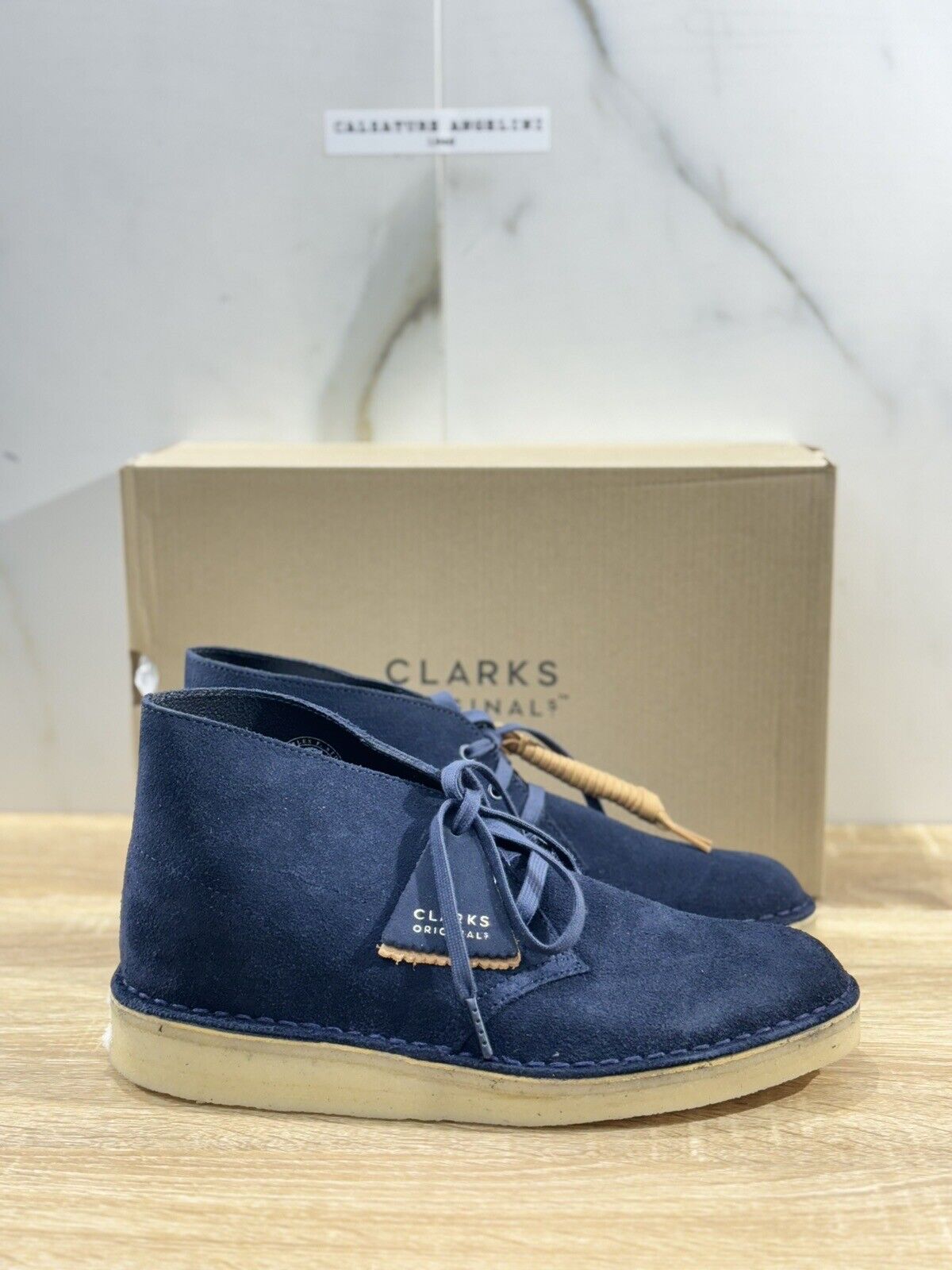 Clarks Desert Coal   Scarpa Uomo Suede Navy  Icon Clarks Men Shoes 42