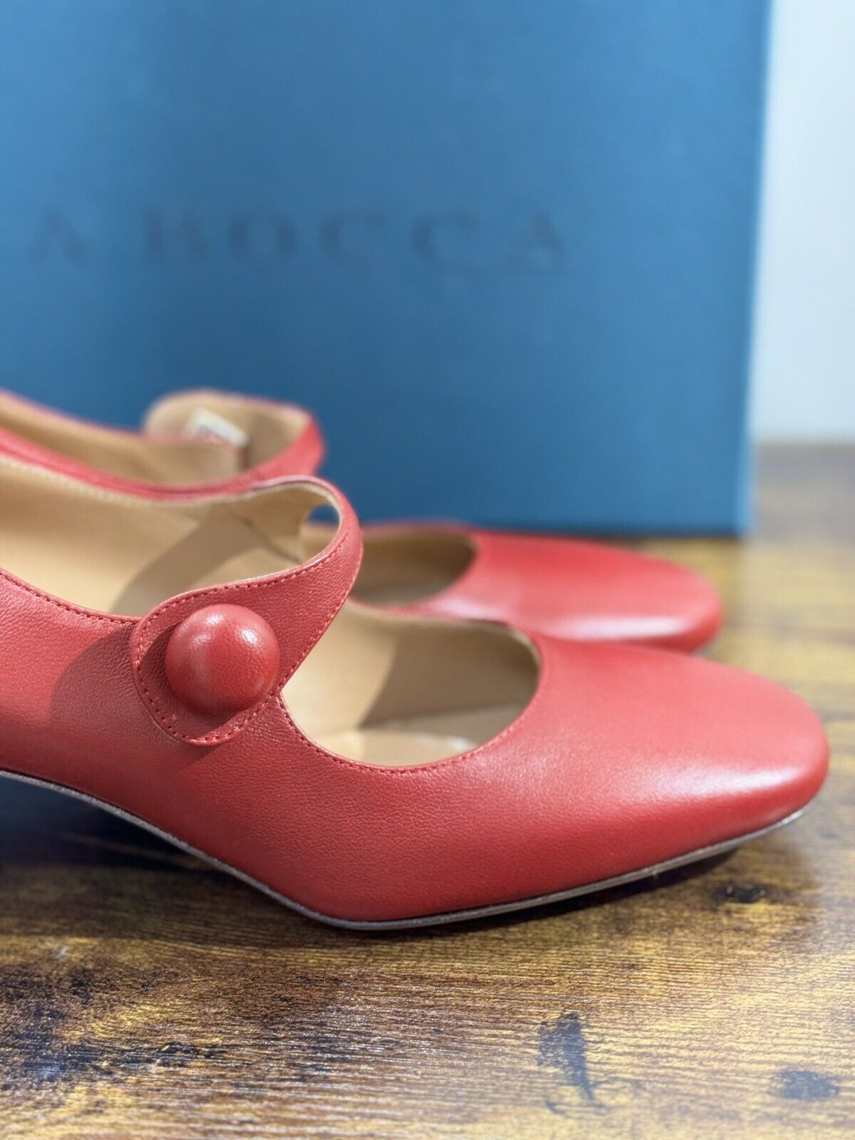 A.Bocca Two For Love Scarpa Donna Pelle   Rosso    Con Tacco Luxury 38.5