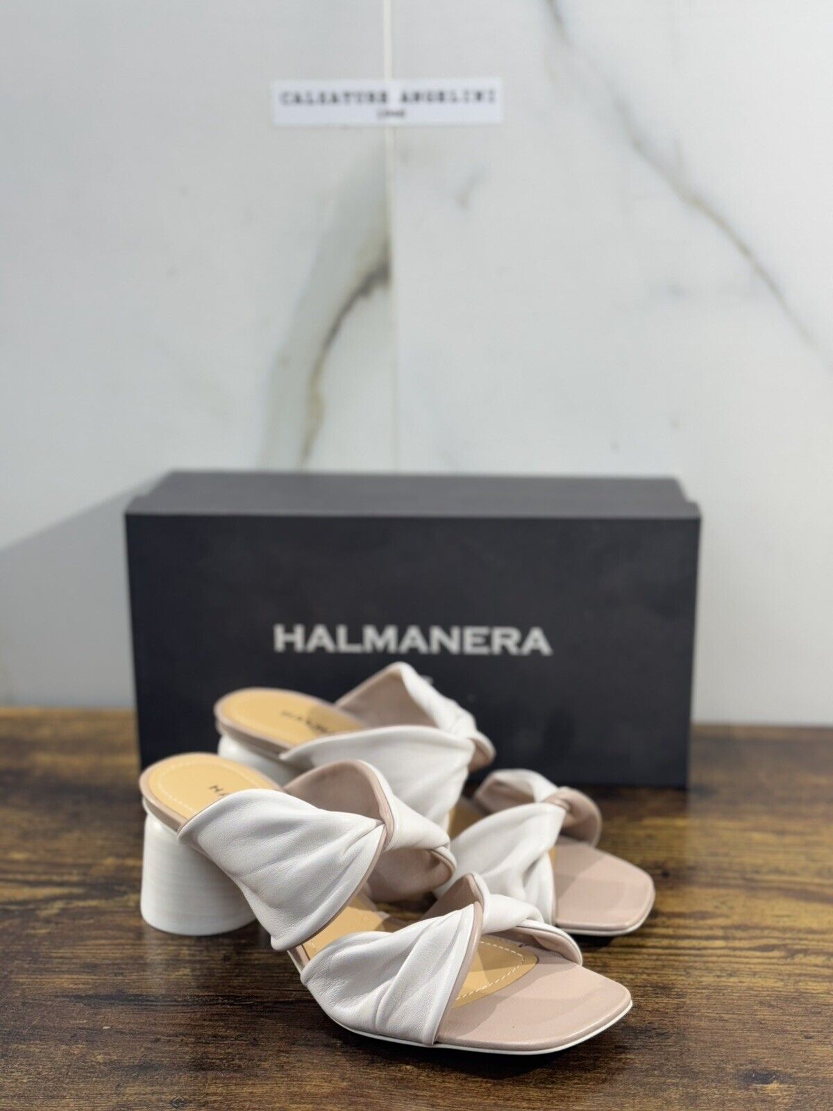 Halmanera Sandalo donna in pelle Naturale luxury sandal Con Tacco 37