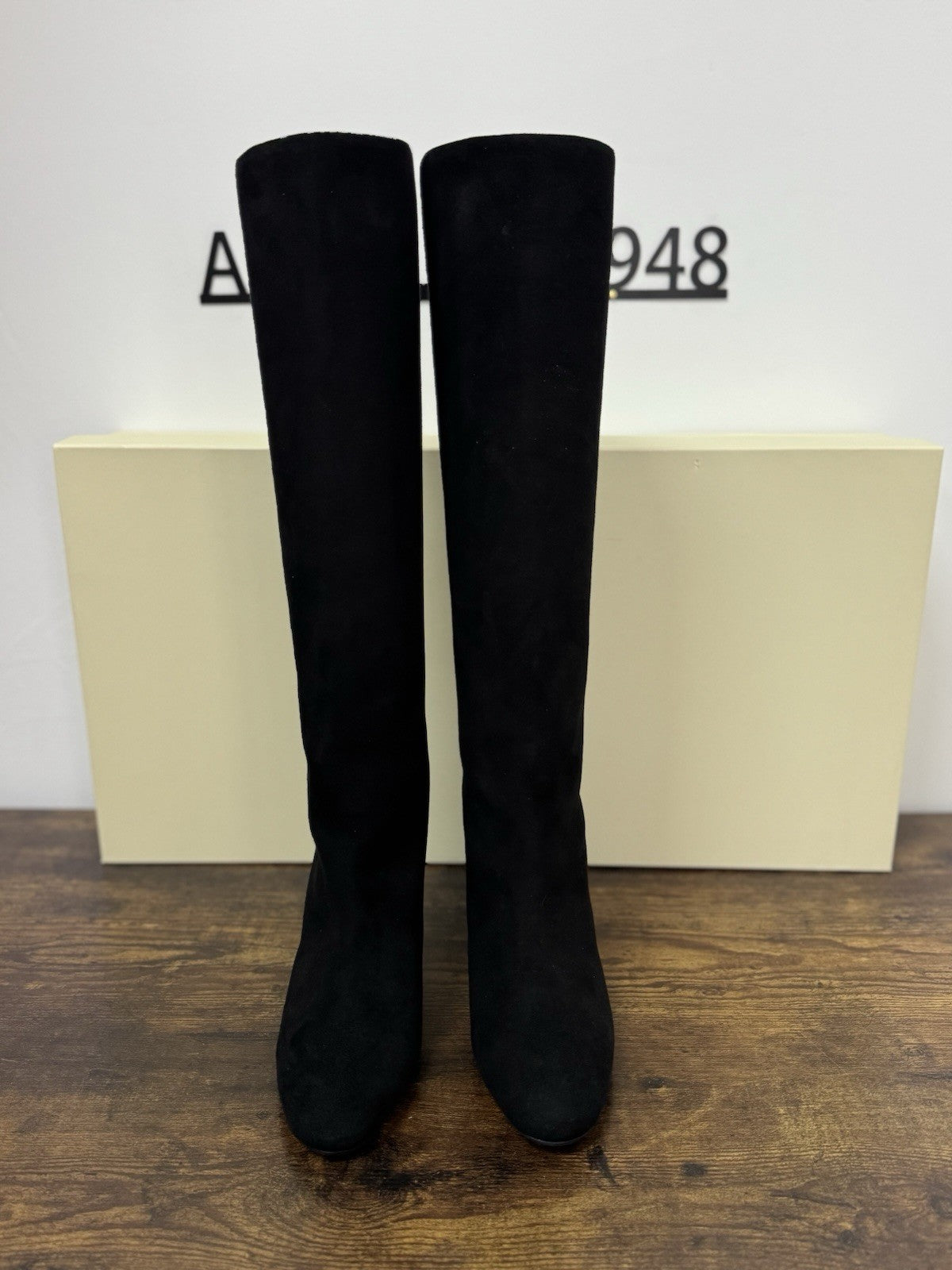 Roberto Serpentini  Stivale Suede Nero Con Tacco Casual Donna 40