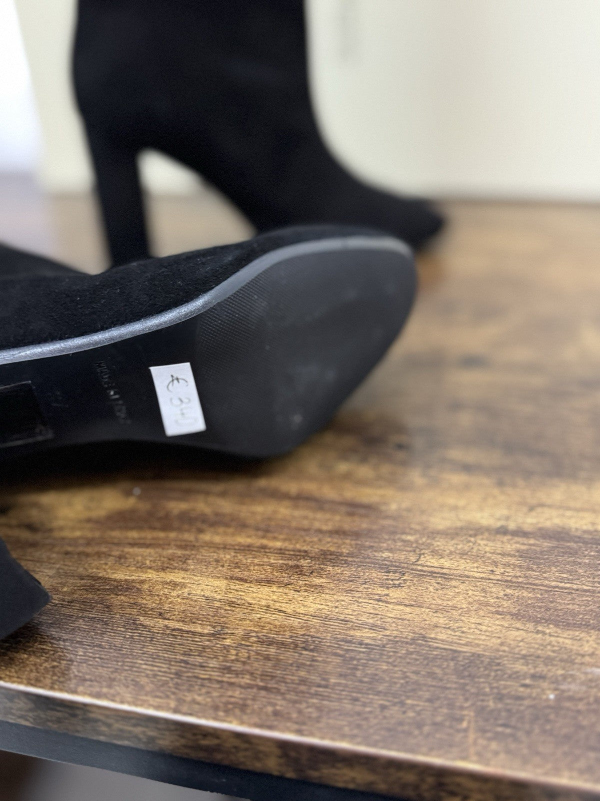 Roberto Serpentini  Stivale Suede Nero Con Tacco Casual Donna 40
