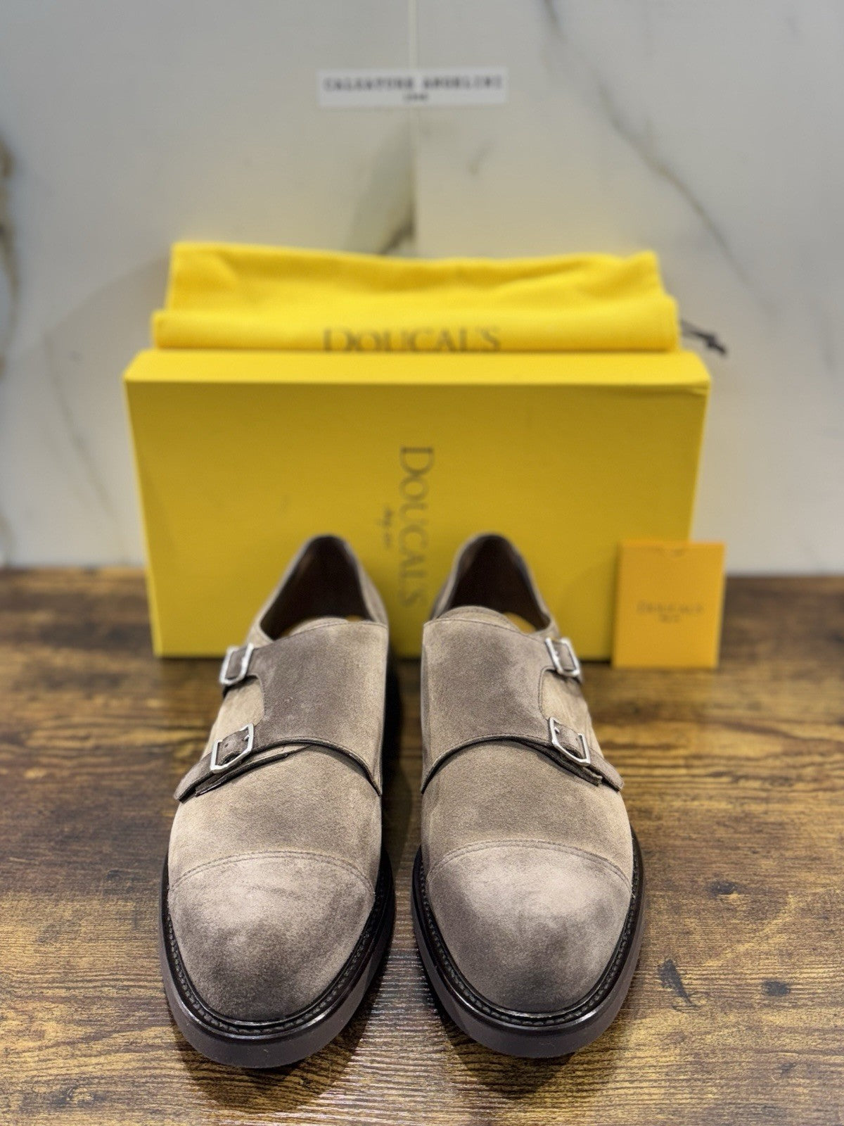 Doucal’s Doppia Fibbia    Uomo Suede     Luxury Men Doucal’s Extra Light 42.5