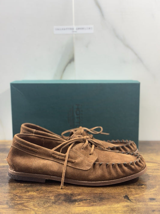 Alexander Hotto scarpa uomo suede Cioco  luxury handmade men sartorial Shoes 44