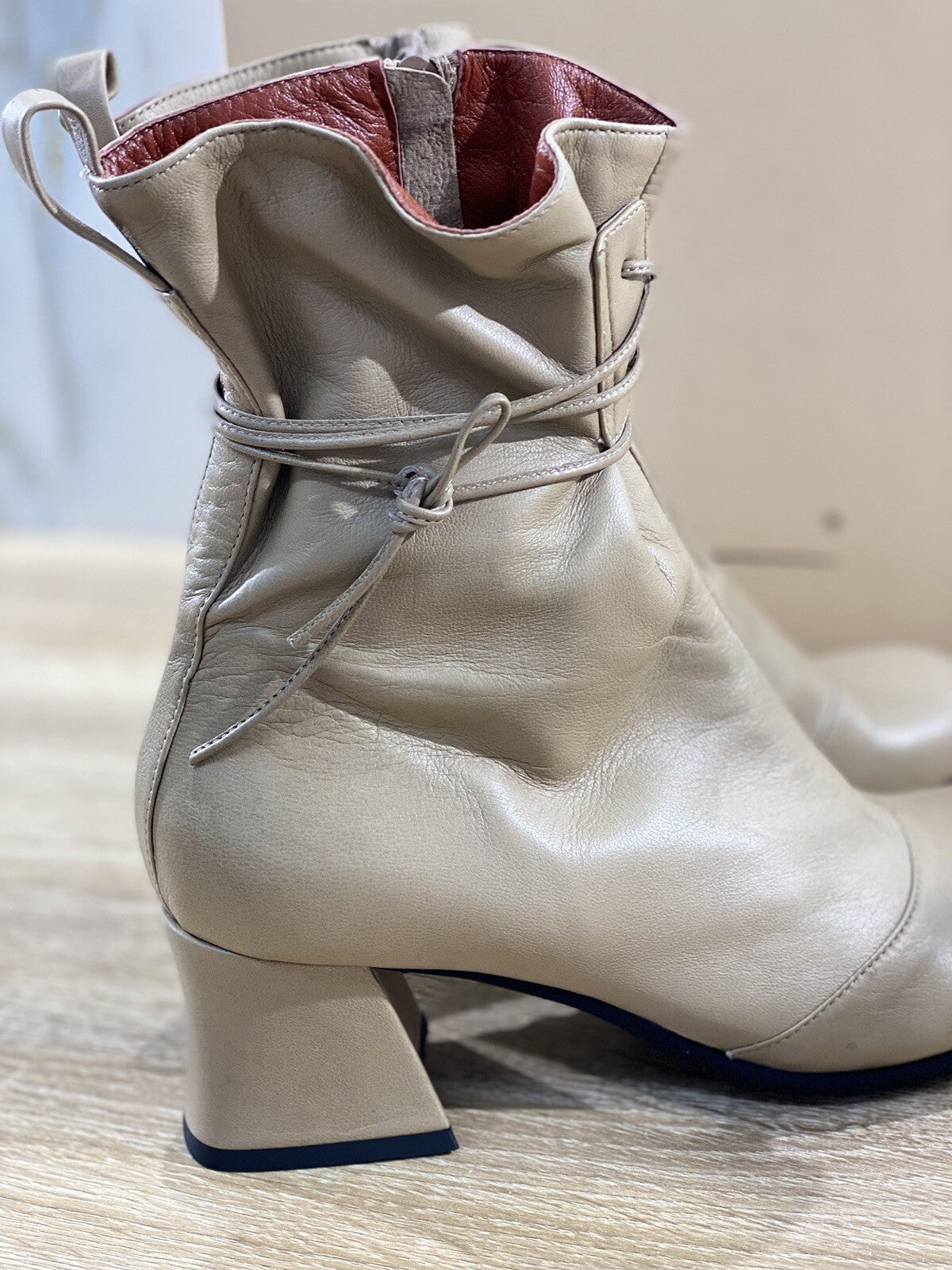 Lorena Paggi Boot donna 22505 pelle Palissandro luxury boot  39.5