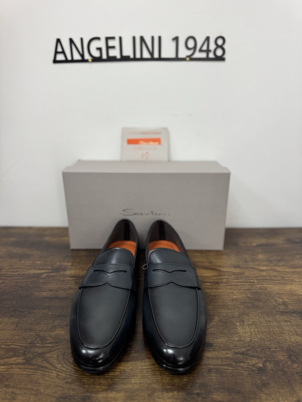 Santoni Mocassino Goodyear   Pelle Blu     Luxury Santoni Uomo 43