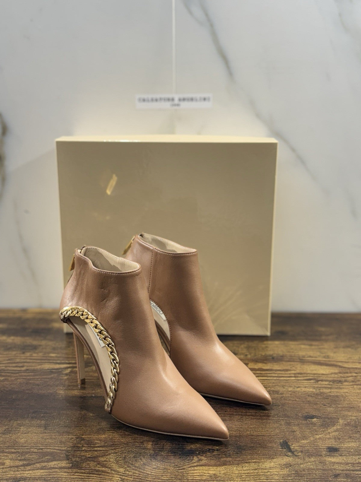 Ninalilou Stivaletto Donna Pelle Cuoio  Con Tacco Luxury Boot 37