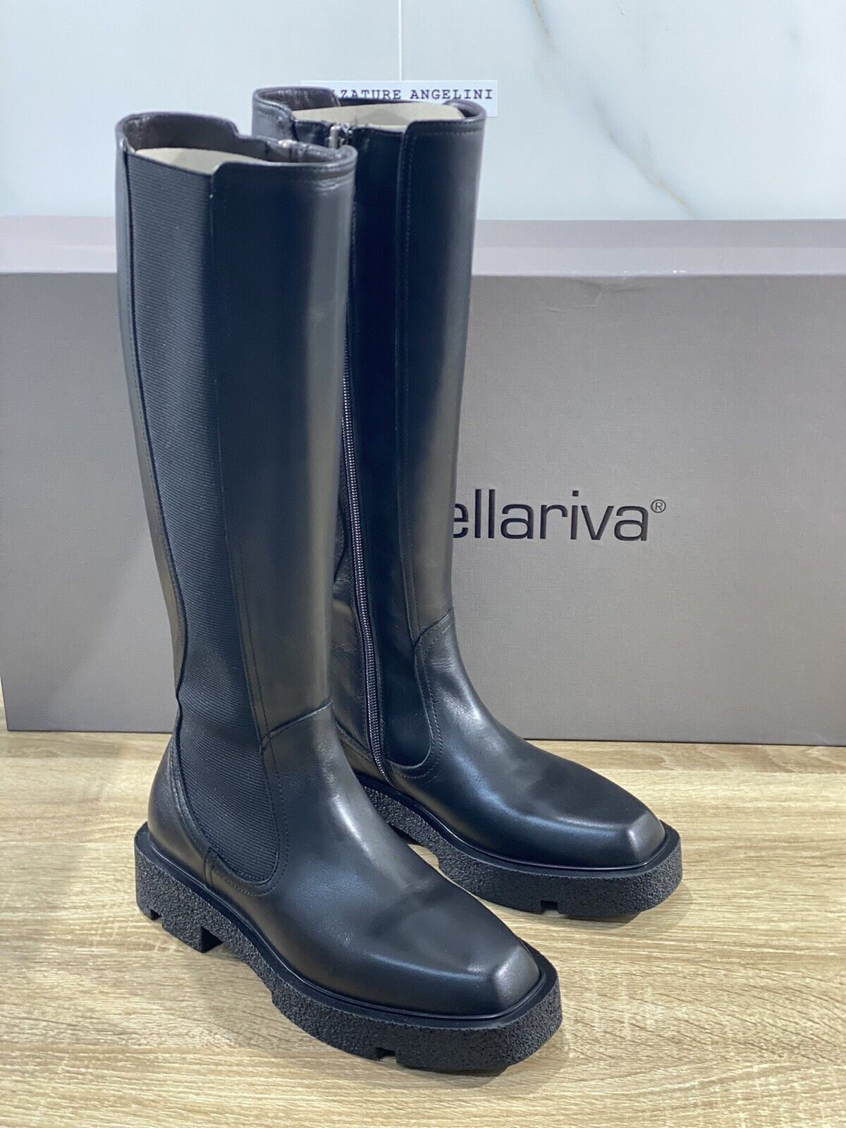 Laura Bellariva Stivale donna pelle nero casual boot 36