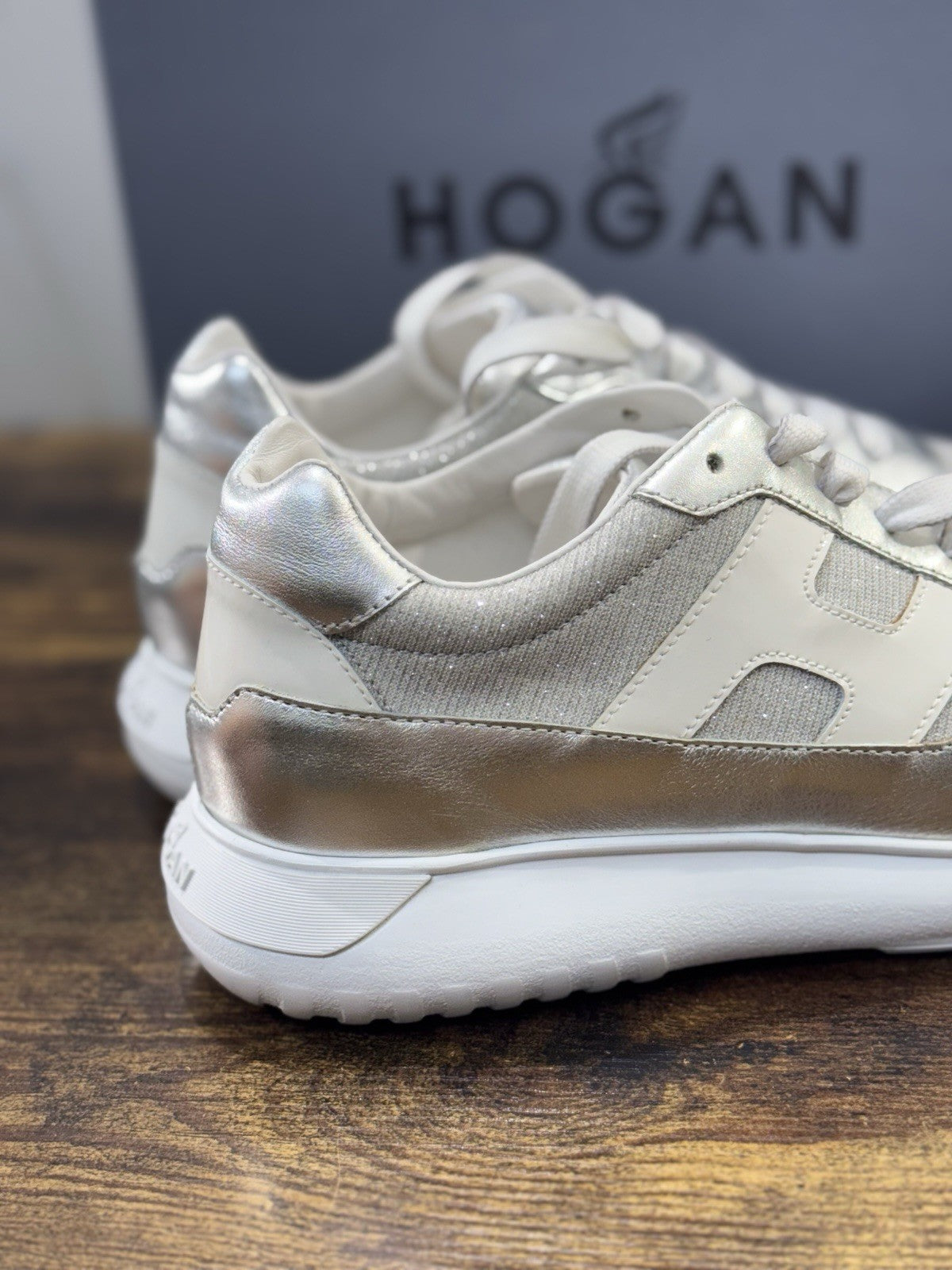 Hogan Interactive 3 Sneaker Pelle  Argento Casual Hogan Donna 39