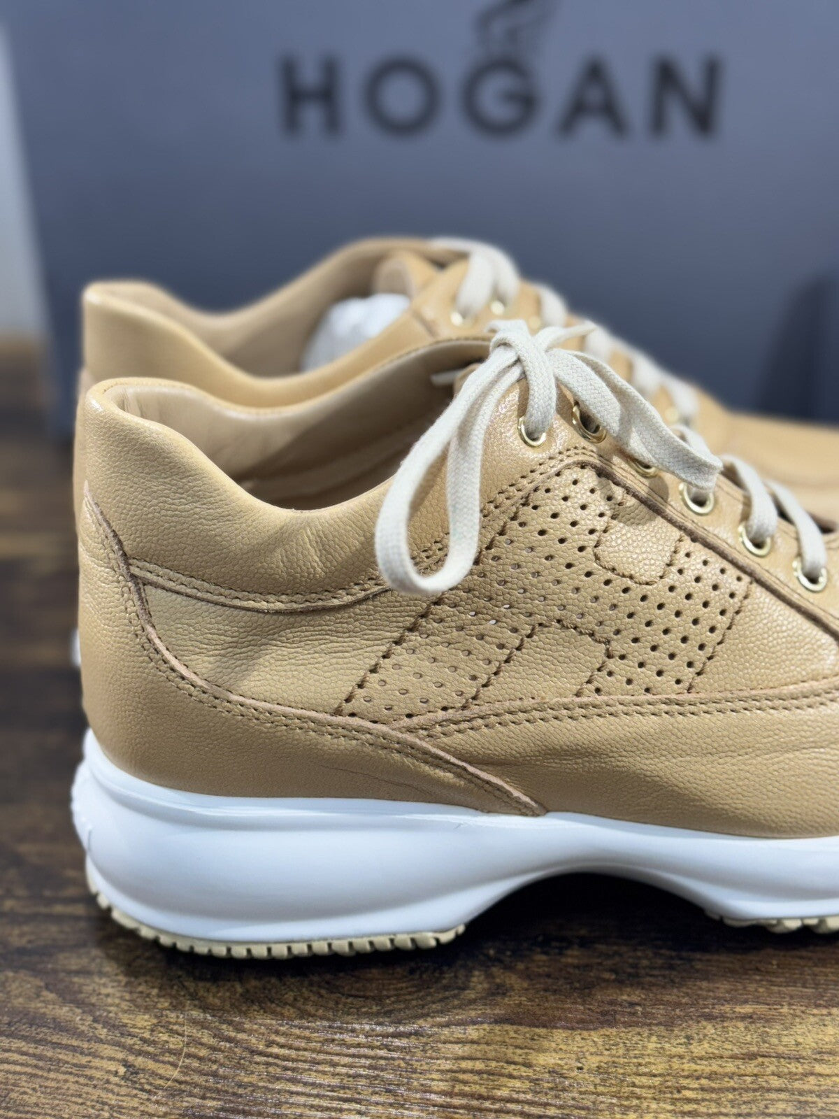 Hogan Interactive Donna Sneaker  H Forata   Pelle Deserto   Luxury Hogan 37