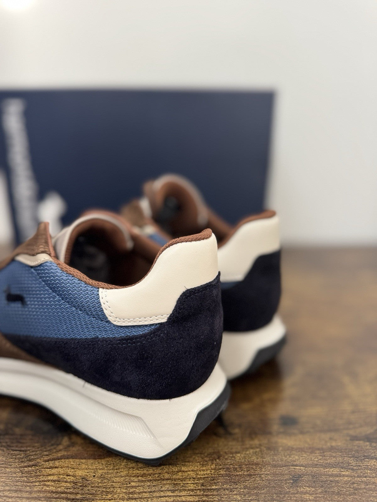 Harmont & Blaine Sneaker Suede Blu Marrone  Casual Uomo 41