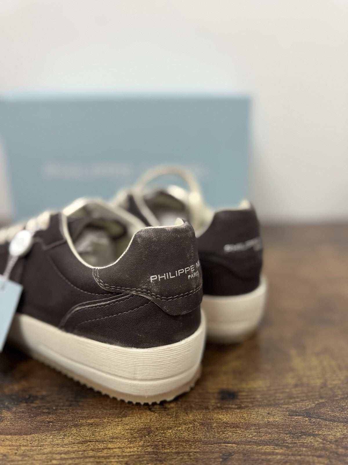Philippe Model Nice Low Sneaker Pelle Brown  Casual Uomo 43