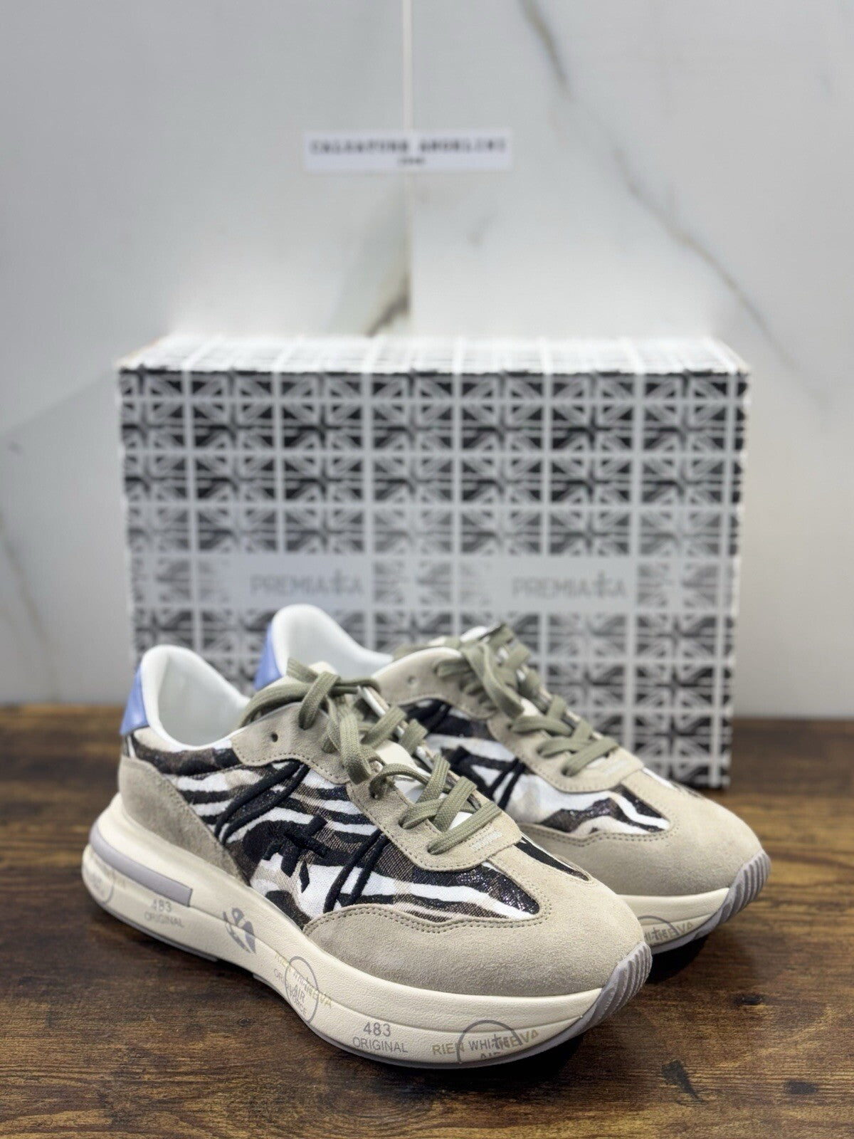 Premiata Sneaker Donna Cassie Grey  Zebra  Premiata Donna Woman Sneaker 40