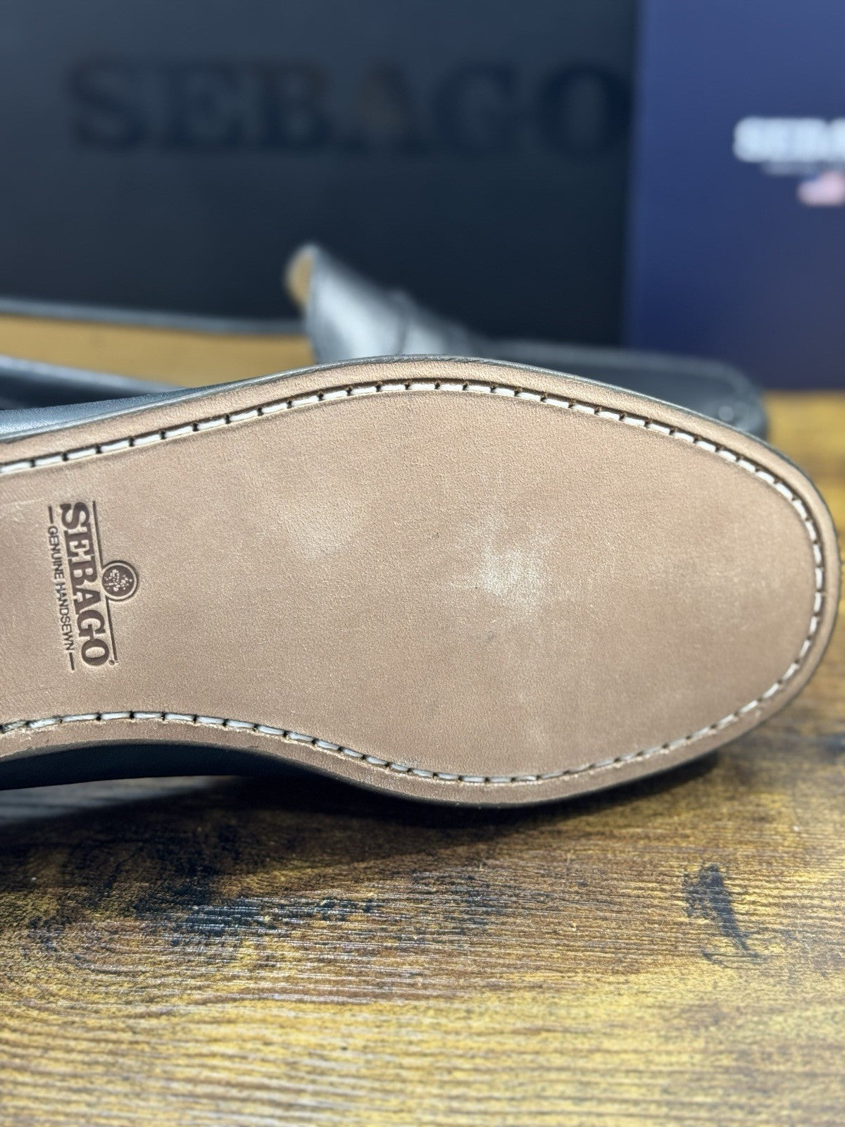 Sebago Mocassino Danielle Pelle Nero Fondo Cuoio Icon Sebago Loafer Donna 37