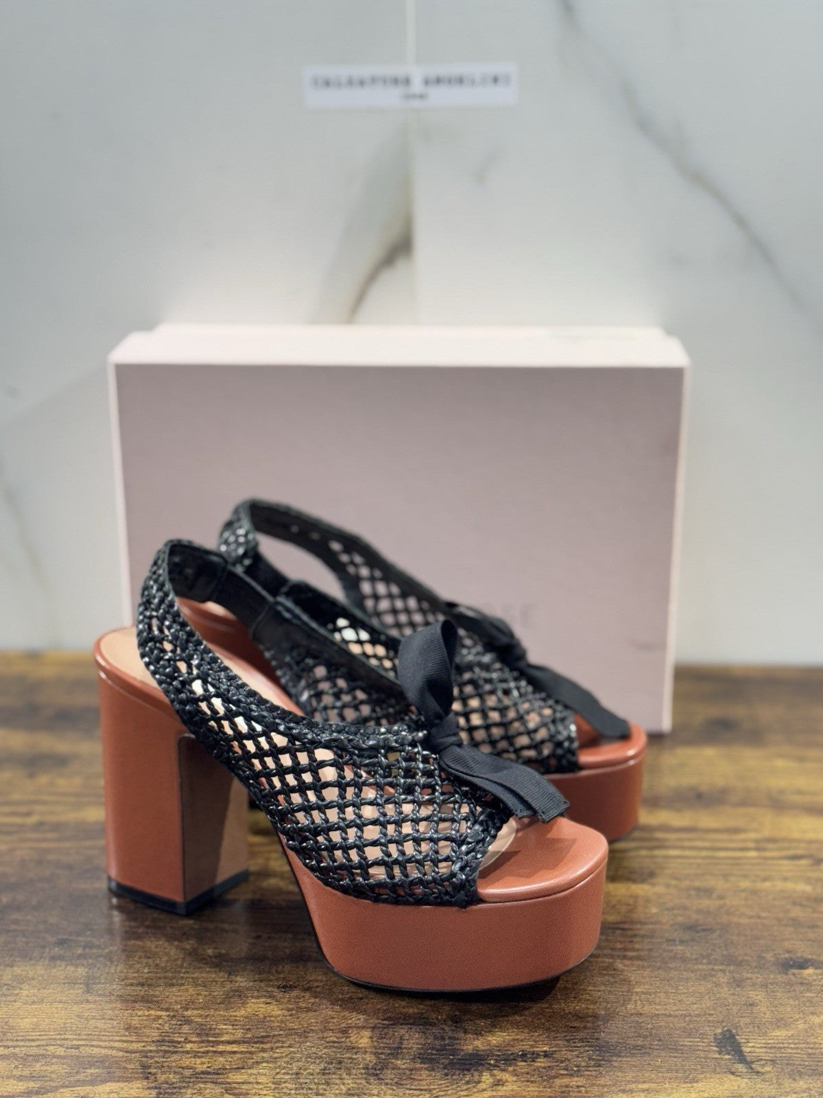 L’autrechose Sandalo  Pelle Nero Intreccio  Casual Donna 38