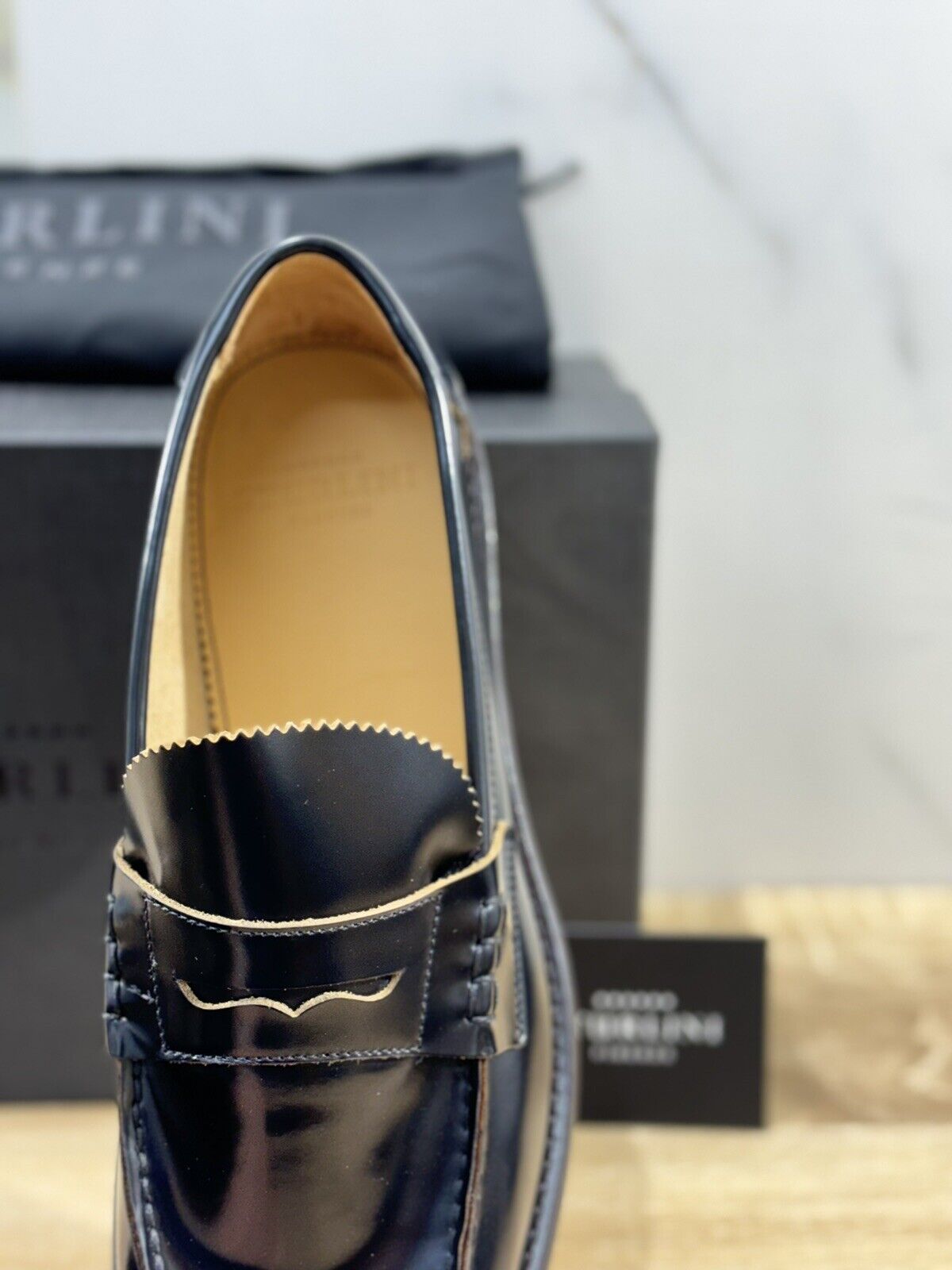 Sturlini Firenze Mocassino  Uomo Pelle Nero ’ Luxury Craftmanship Men 43.5