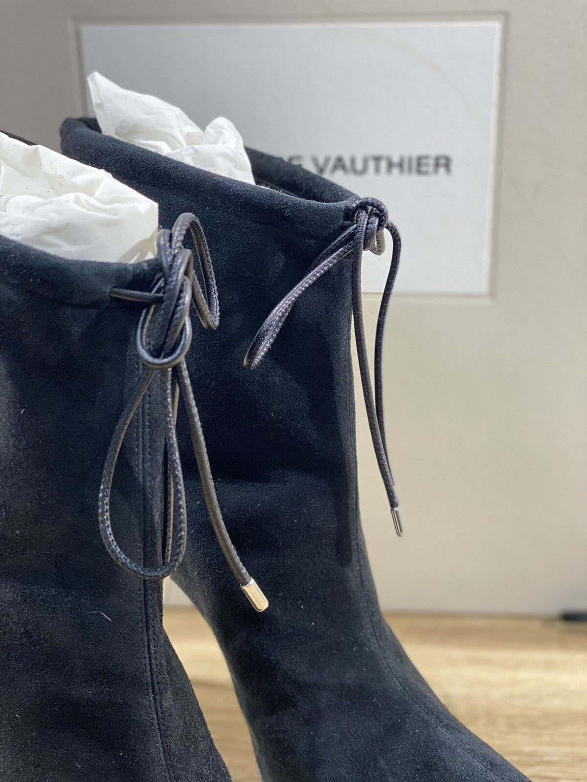 Alexandre Vauthier Raquel 105 Tubo Luxury Boot Donna Suede Nero  37