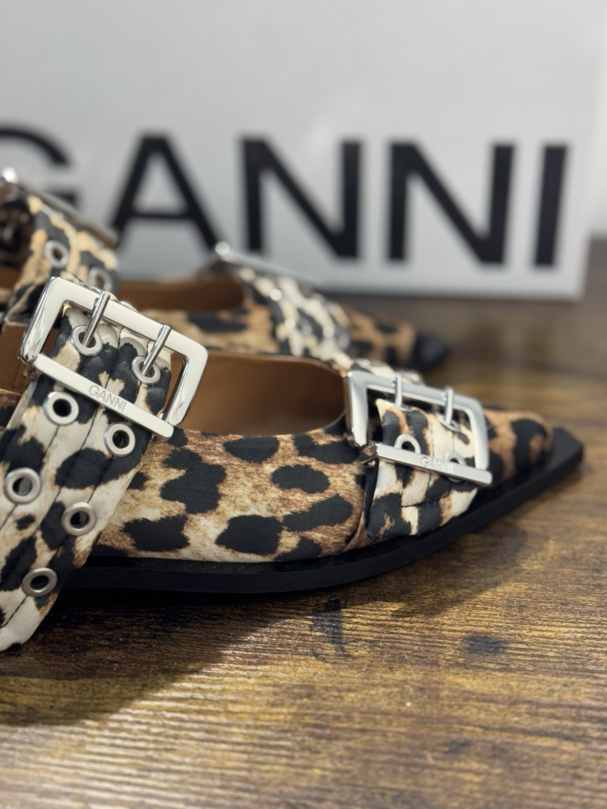 Ganni Ballerina Sling Back In Leopard   Casual Ganni Scarpa Donna 41