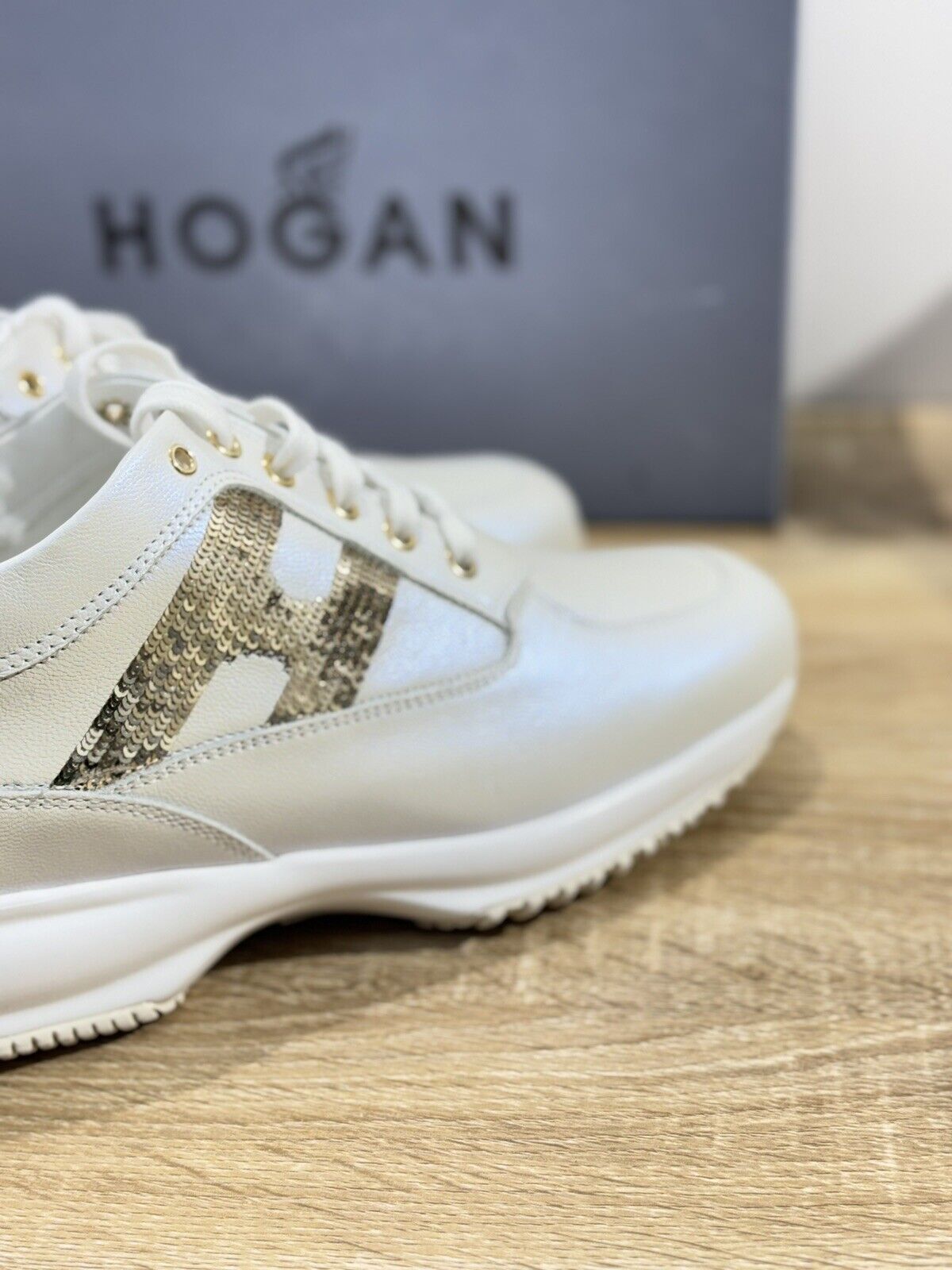 hogan interactive donna Pelle Bianco Perla H Strass   Casual Hogan Woman 38.5