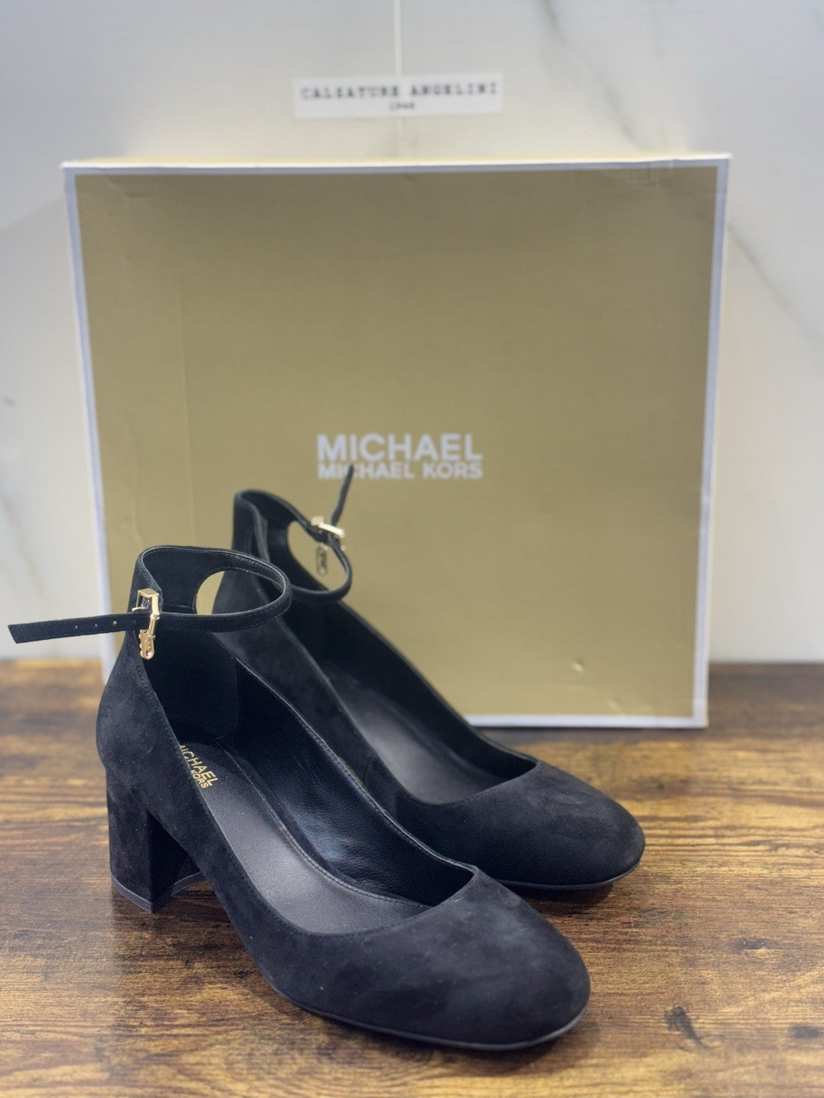 Michael Kors Perla Pump Donna Suede Nero  Con tacco 38.5