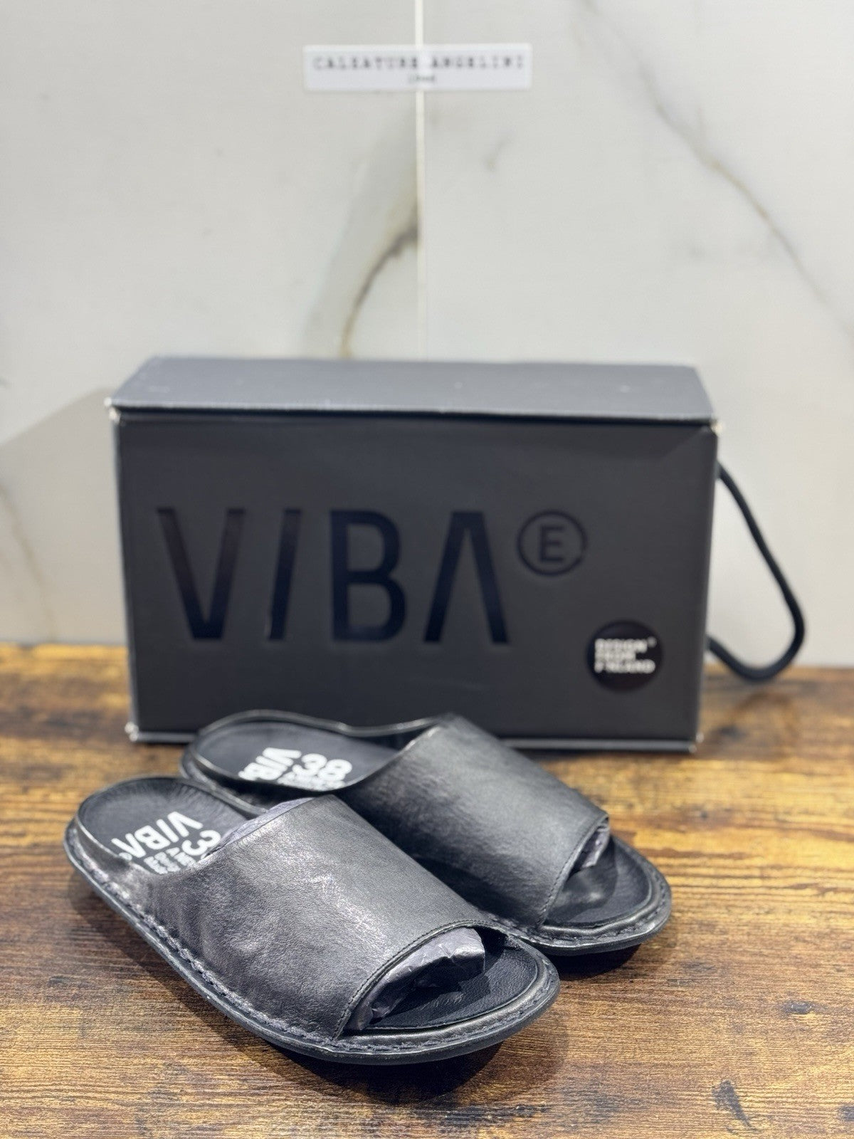 Vibae Saint Tropez Sandalo Pelle Nera  Donna 41
