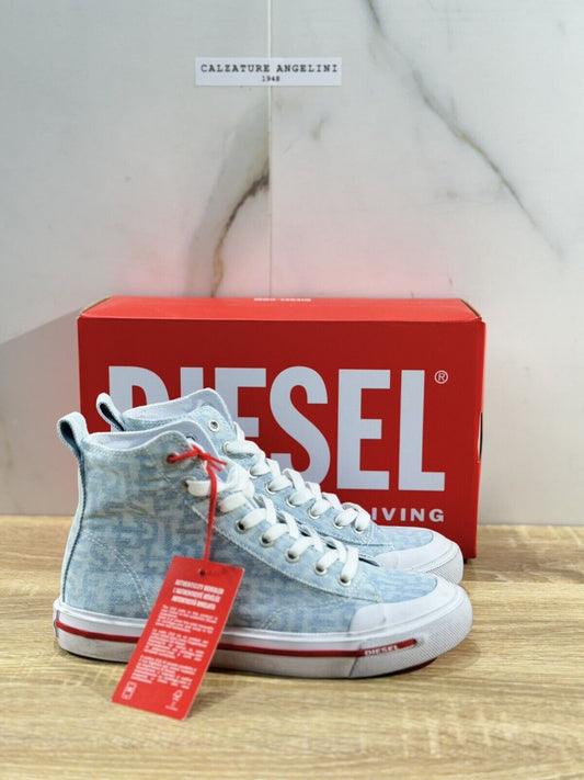 Diesel Sneaker Donna Athos Mid Ice Blue Casual Cotton Extra Light 37