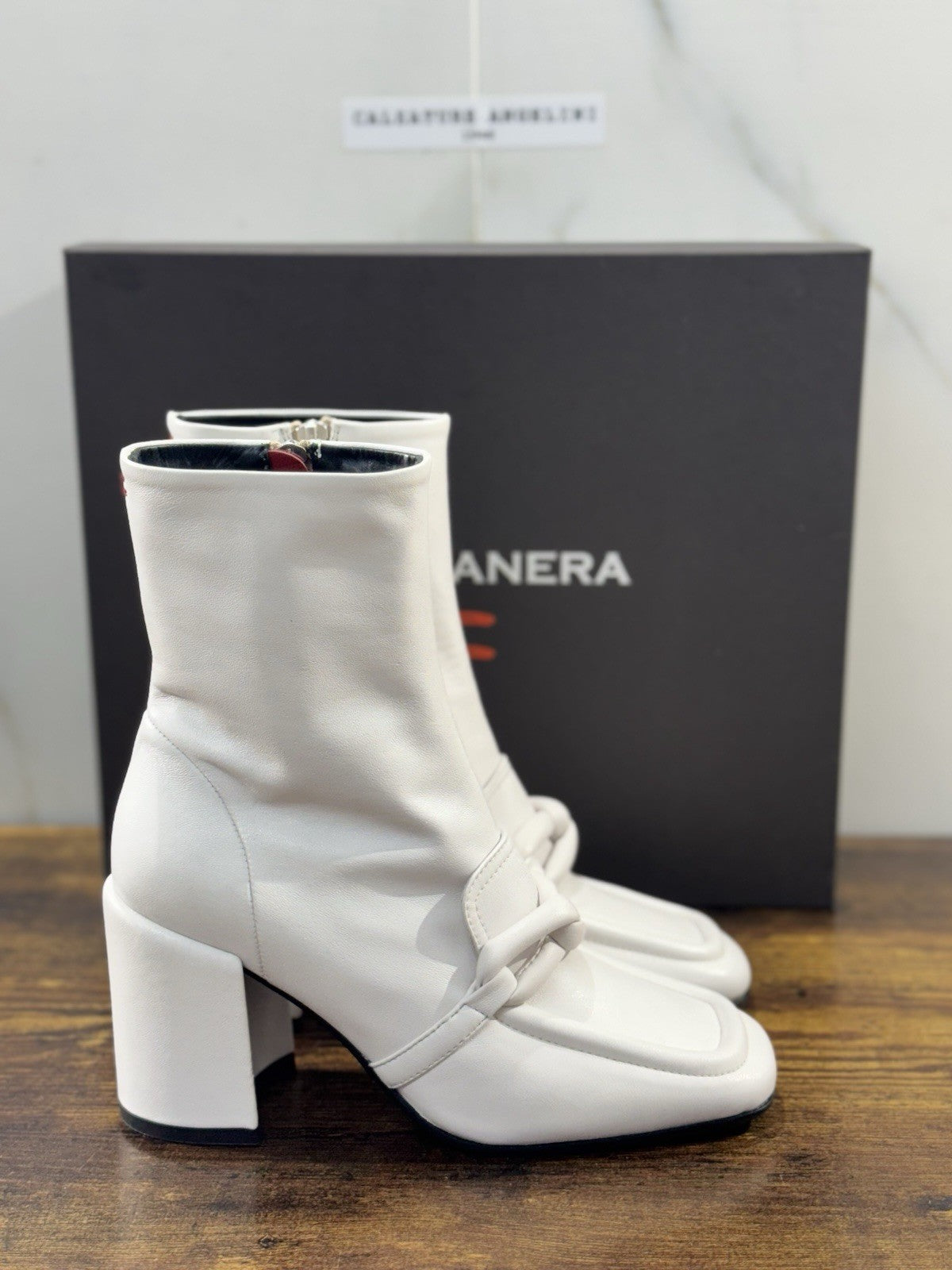 HALMANERA Stivaletto    Pelle Tofu  Con Tacco Luxury Made In Italy Donna 40