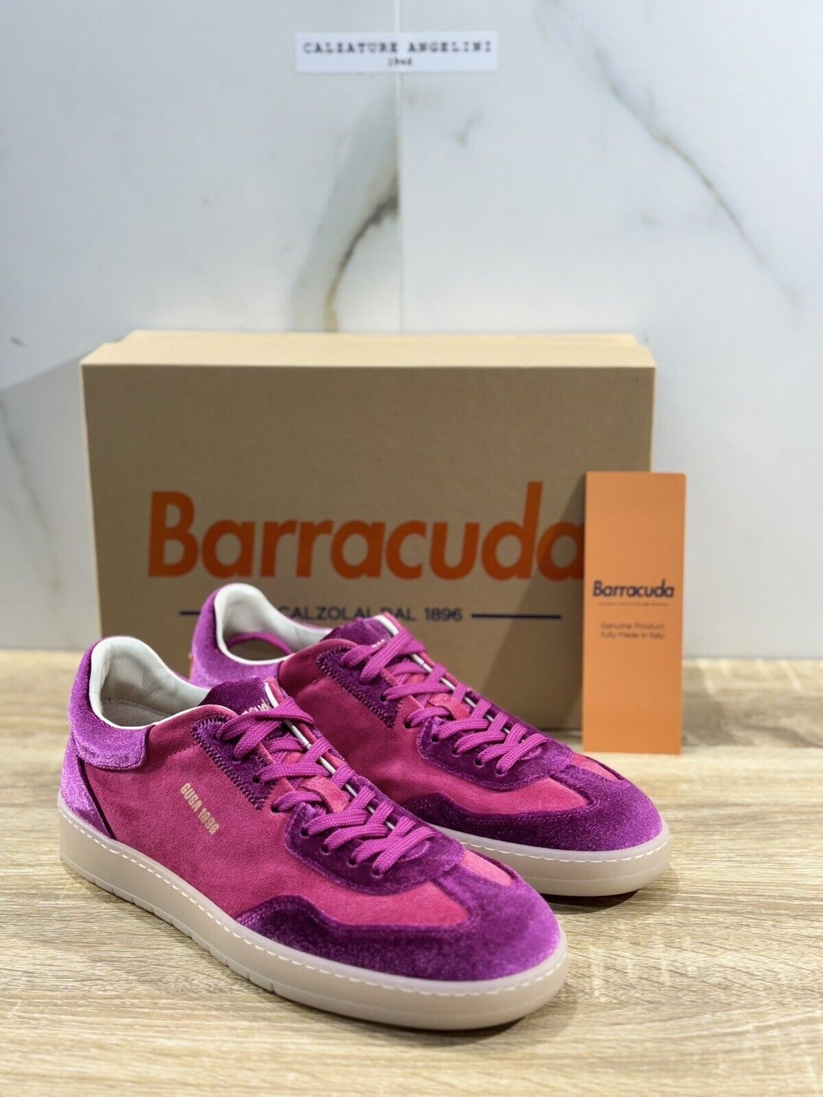 Barracuda Sneaker Donna Viola  Casual Woman Handmade Sneaker 41