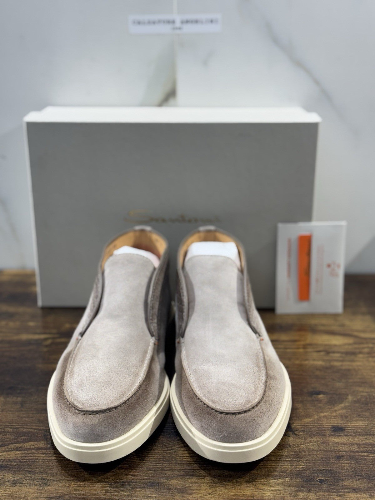 Santoni Polacco Open Walk Suede Beige   Luxury Santoni Uomo 46