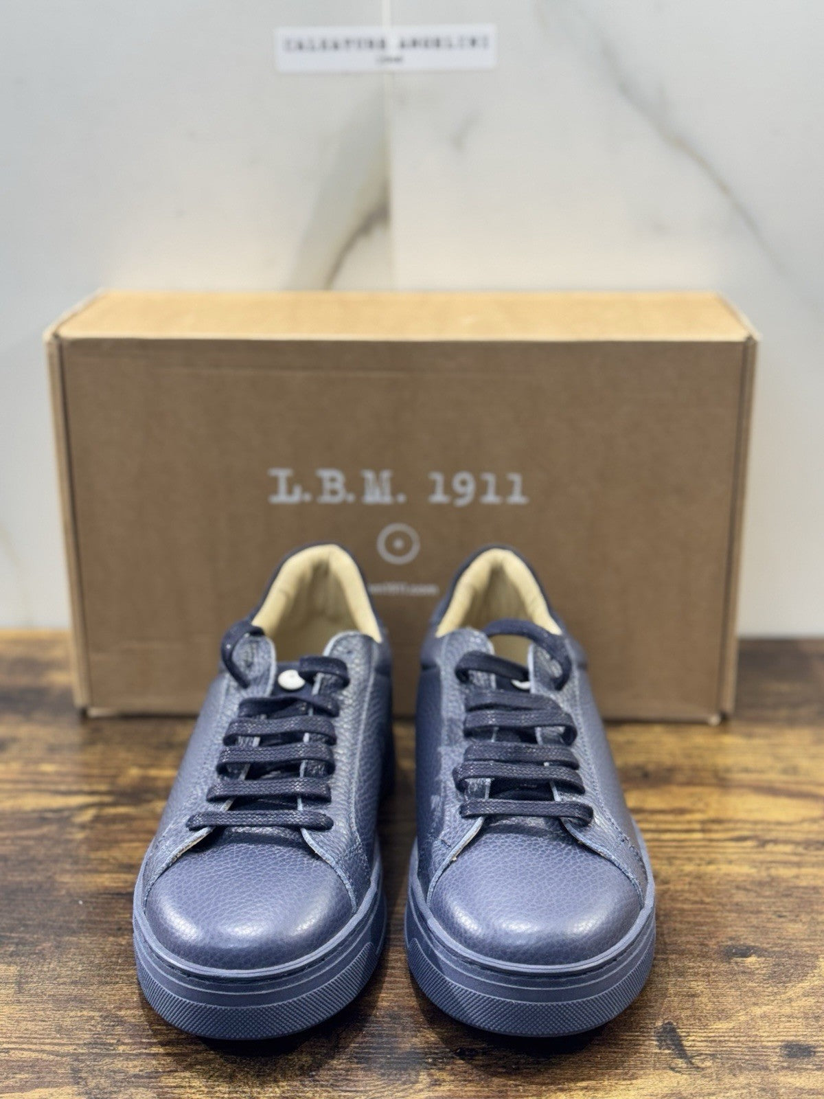 L.B.M 1911 Sneaker Pelle Blu Casual Scarpa Uomo 40