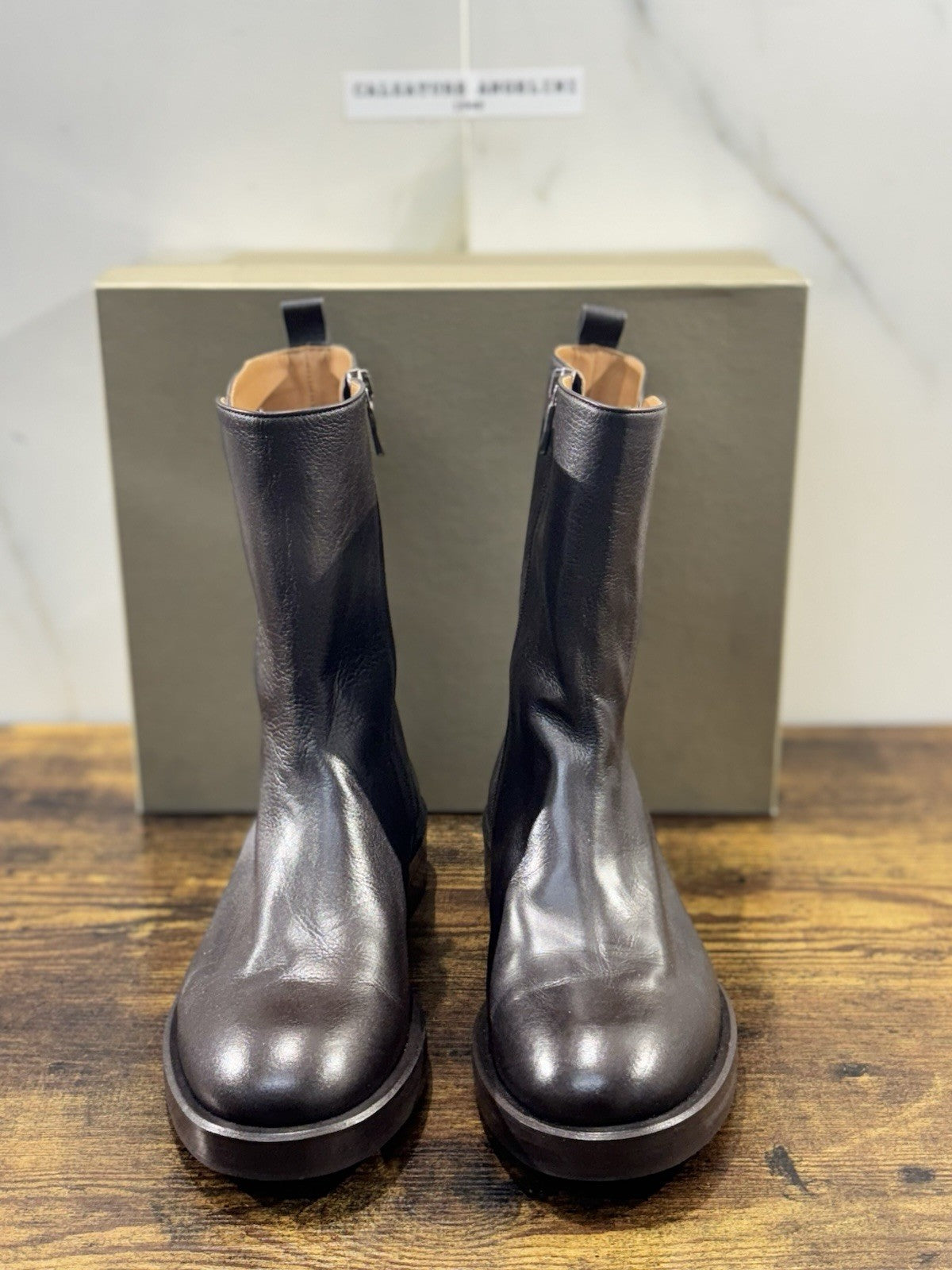 Duccio Del Duca Chelsea Boot Pelle Espresso  Made In Italy Donna 41