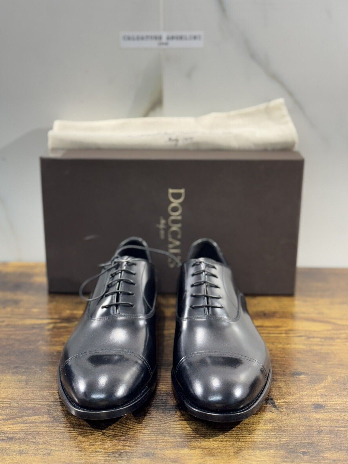 Doucal’s Scarpa Uomo Derby Oxford Pelle Nero  Luxury Men Doucal’s Shoes 40