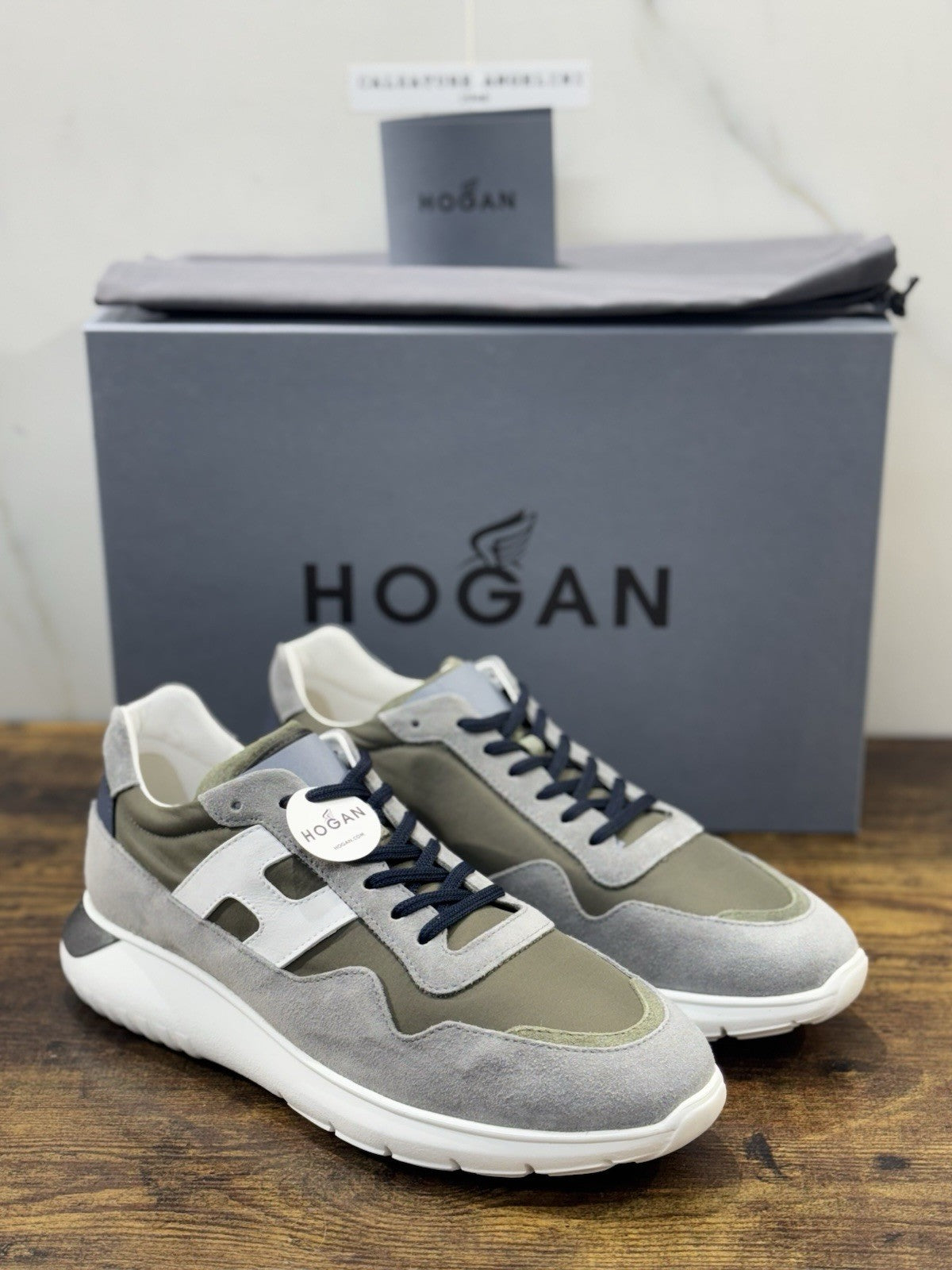 Hogan Interactive 3 Pelle Suede Grey  Verdone Casual Hogan Uomo 39