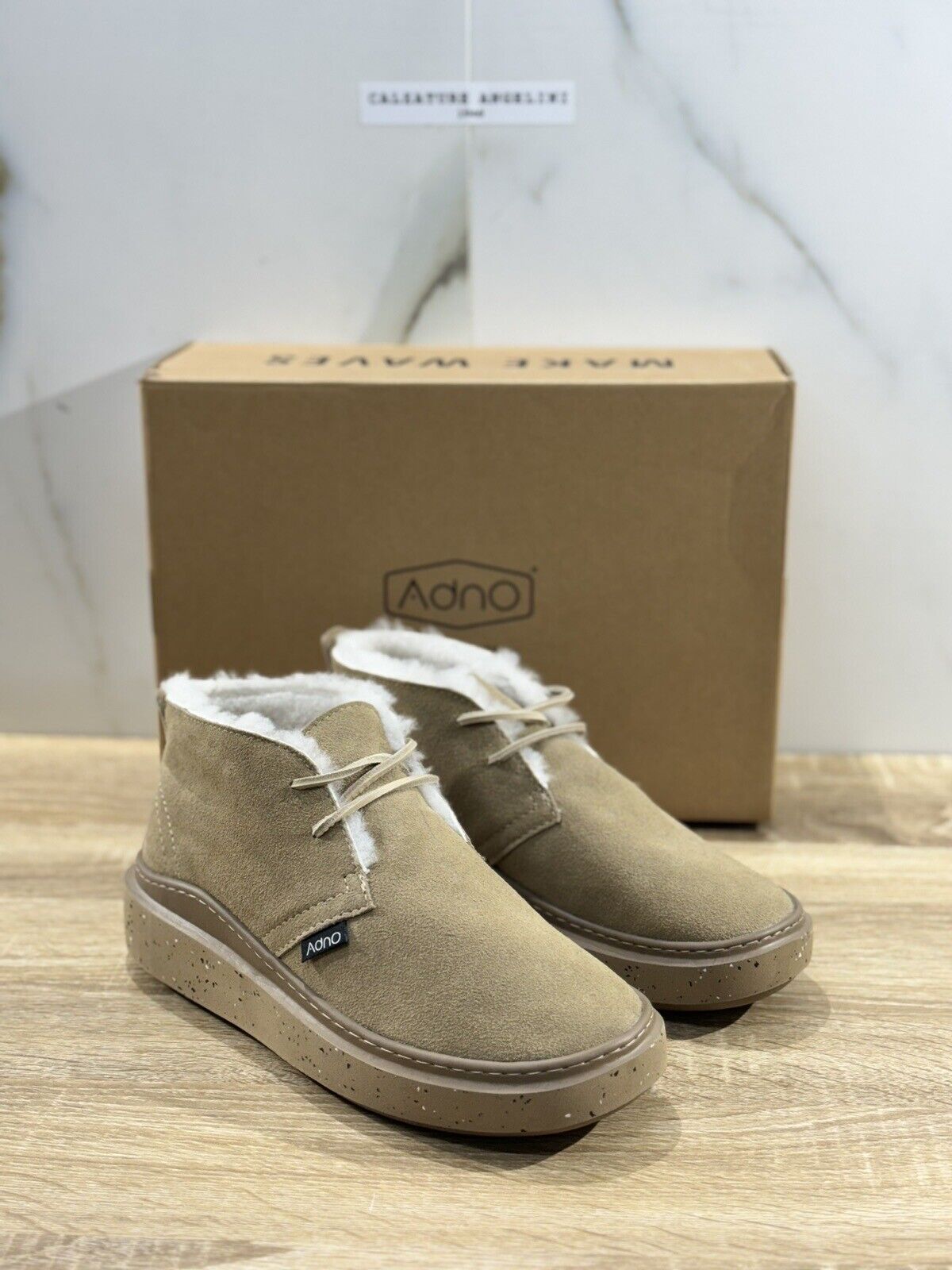 Adno Blank Chukka Boot Uomo Suede Taupe Extra light Casual 40