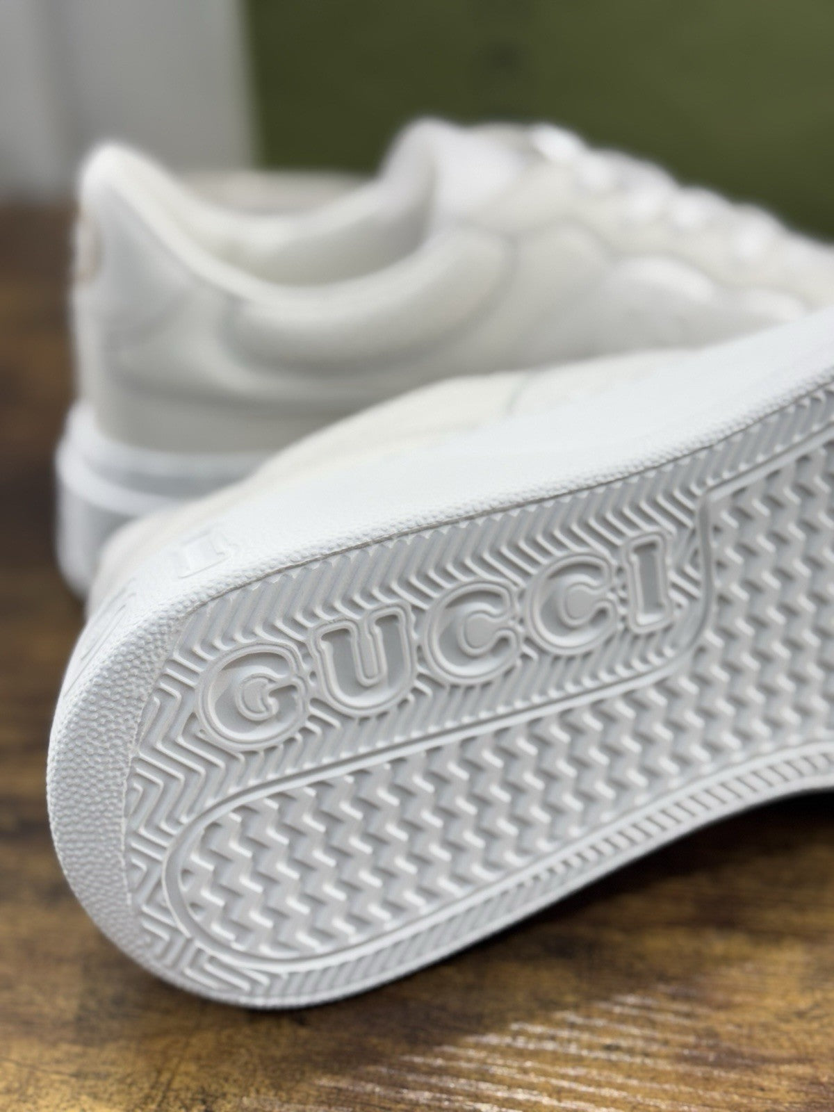 Gucci Sneaker GG Pelle Bianca Icon Gucci Uomo 43.5