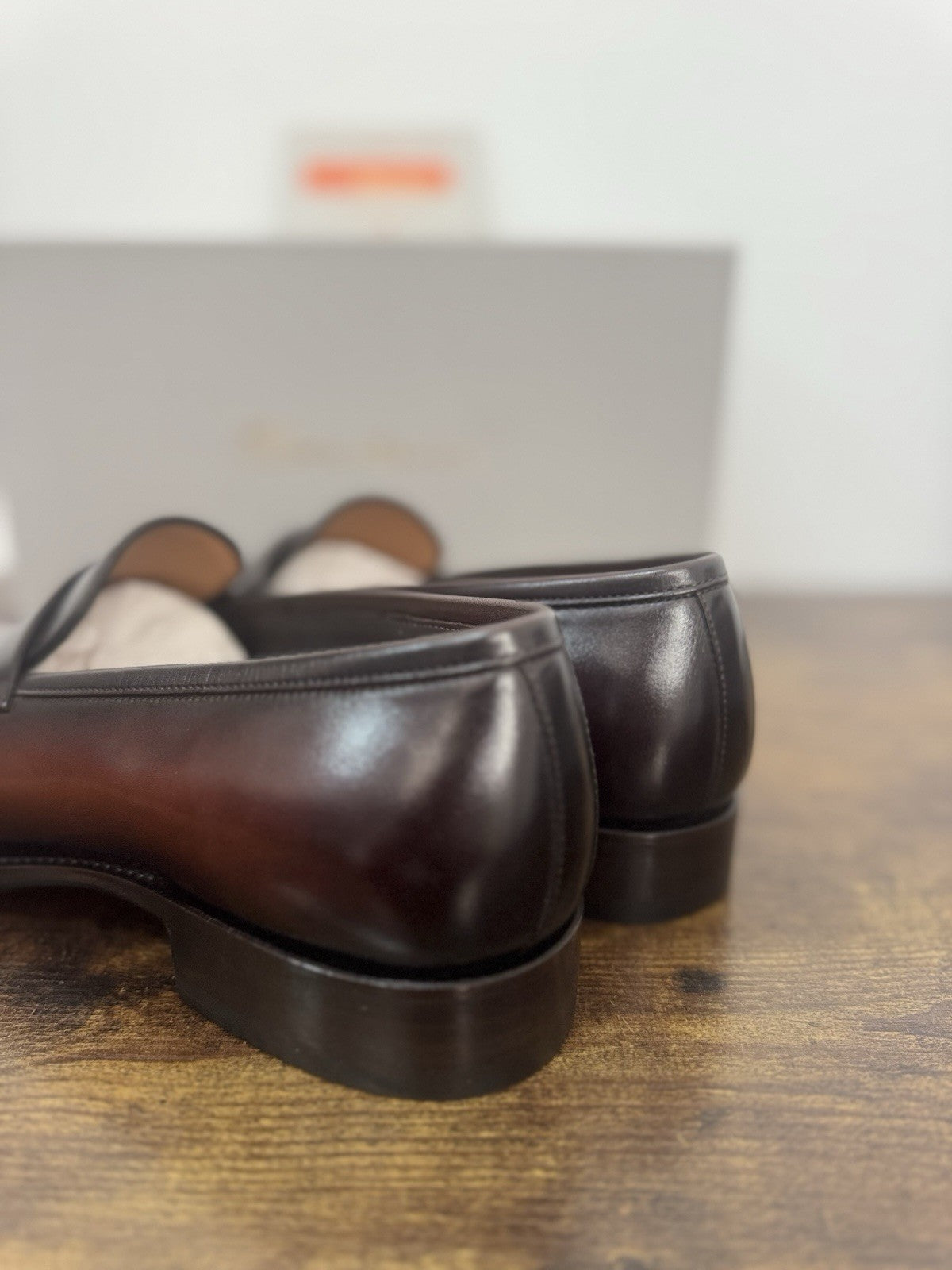 Santoni Mocassino Goodyear  Pelle  Anticata   Luxury Scarpa Santoni Uomo 41