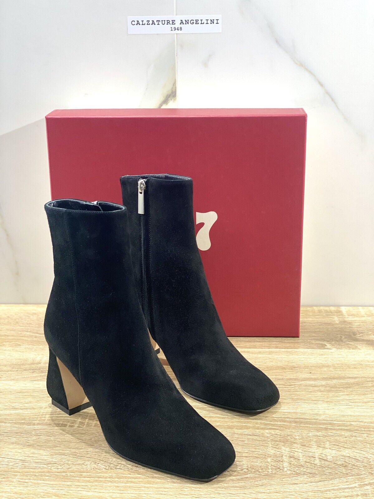 Sergio Rossi Stivaletto Donna Si Rossi In Suede Nero Luxury Woman Boot 39