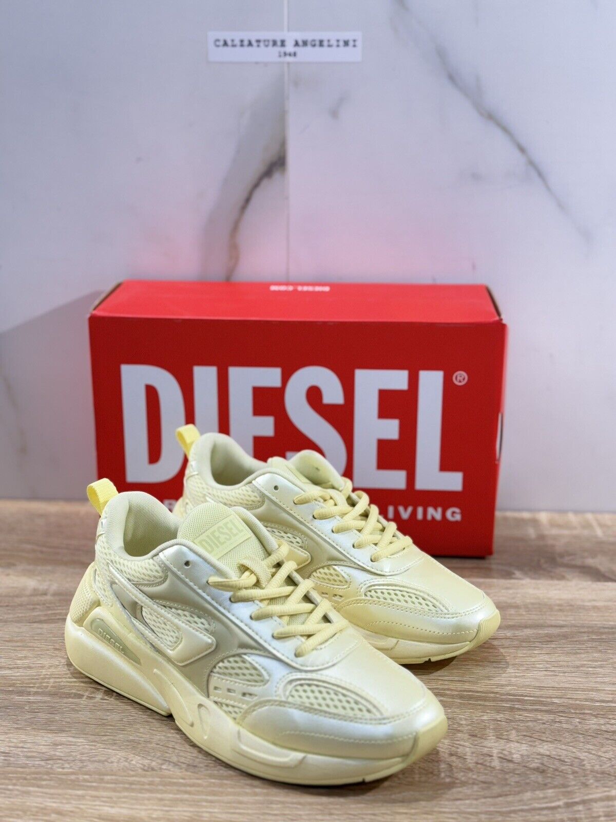 Diesel Sneaker Donna Serendipity Sport Casual Pelle Light Yellow  Extra Light 41