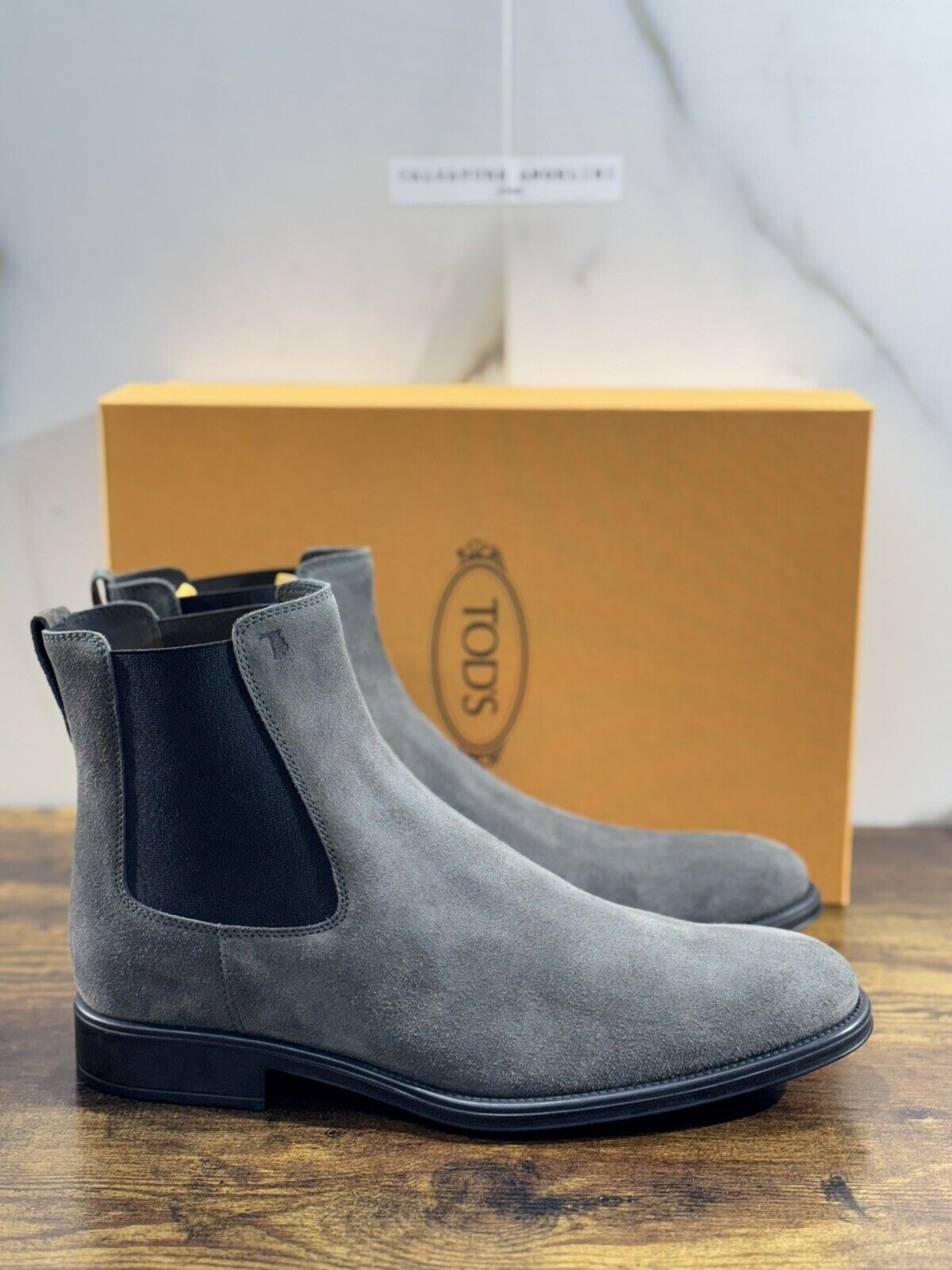 Tod’s Chelsea Boot  uomo suede Catrame   luxury tod’s men boot 42