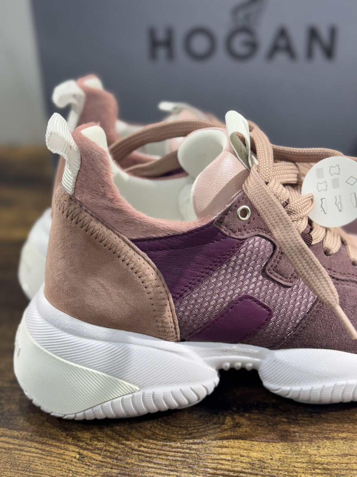 Hogan Interaction Slip On sneaker Donna  extra light  Light Pink   pelle 36.5