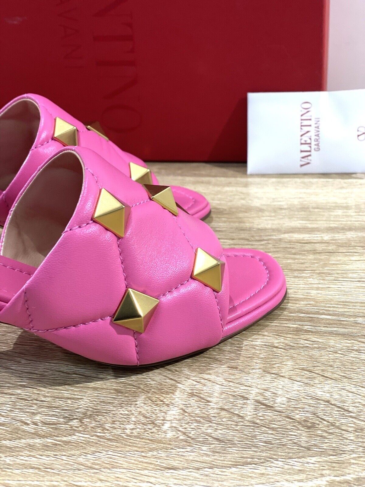 Valentino Garavani Roman stud 65 mm mules pelle Rosa luxury valentino 37