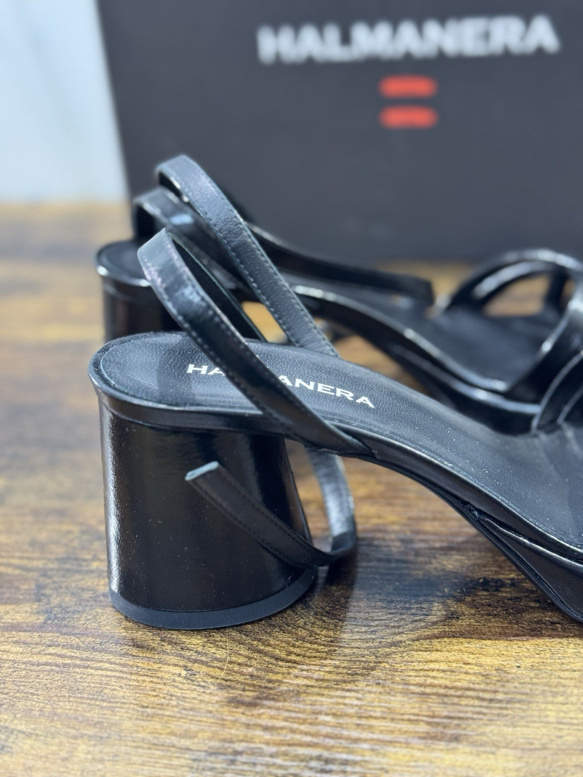 Halmanera Sandalo Pelle Nero Con Tacco Causal Halmanera Donna 38
