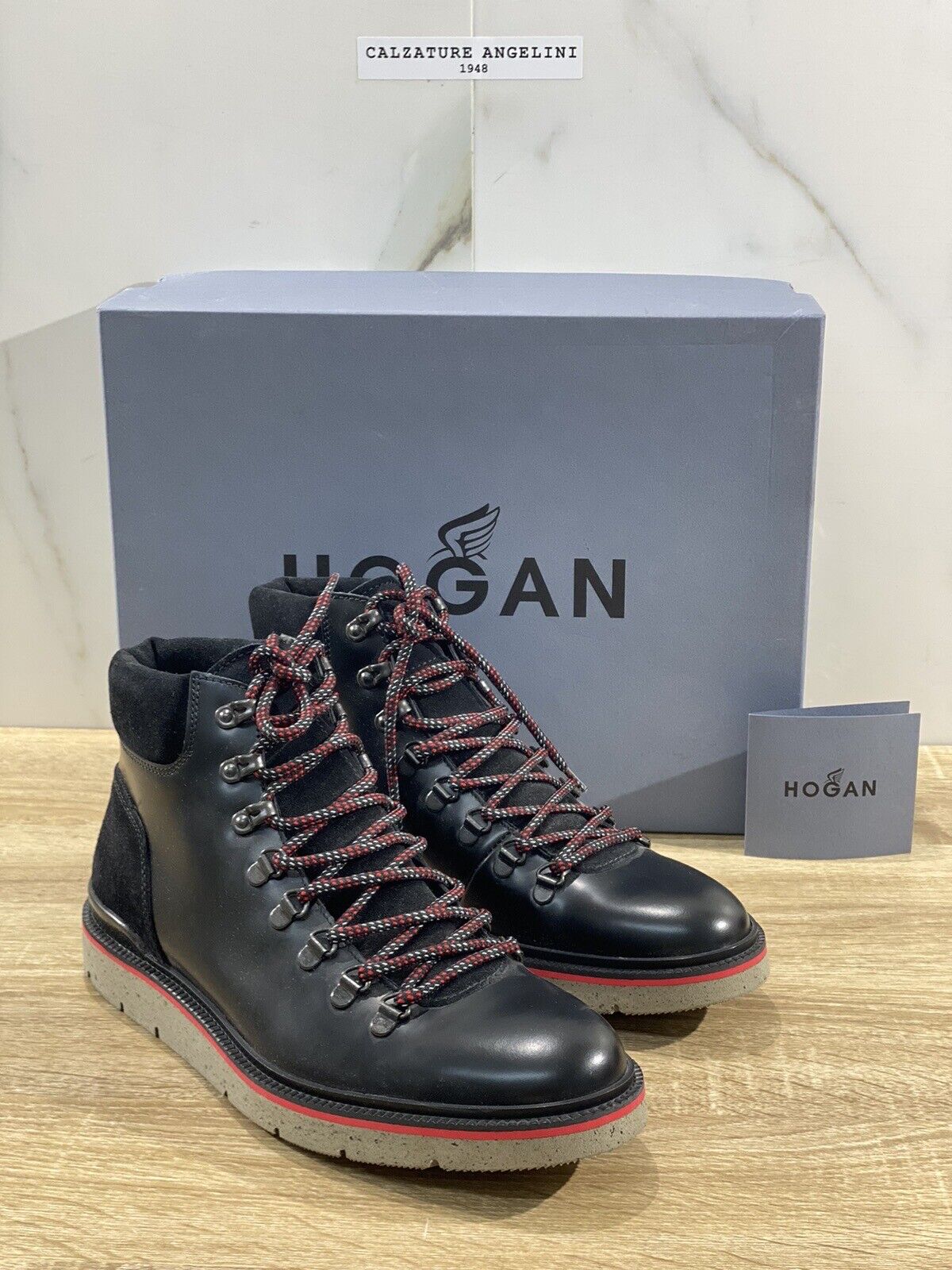 Hogan H334 Pedula Uomo Pelle Nera Casual Boot Men Hogan Luxury Hogan 40