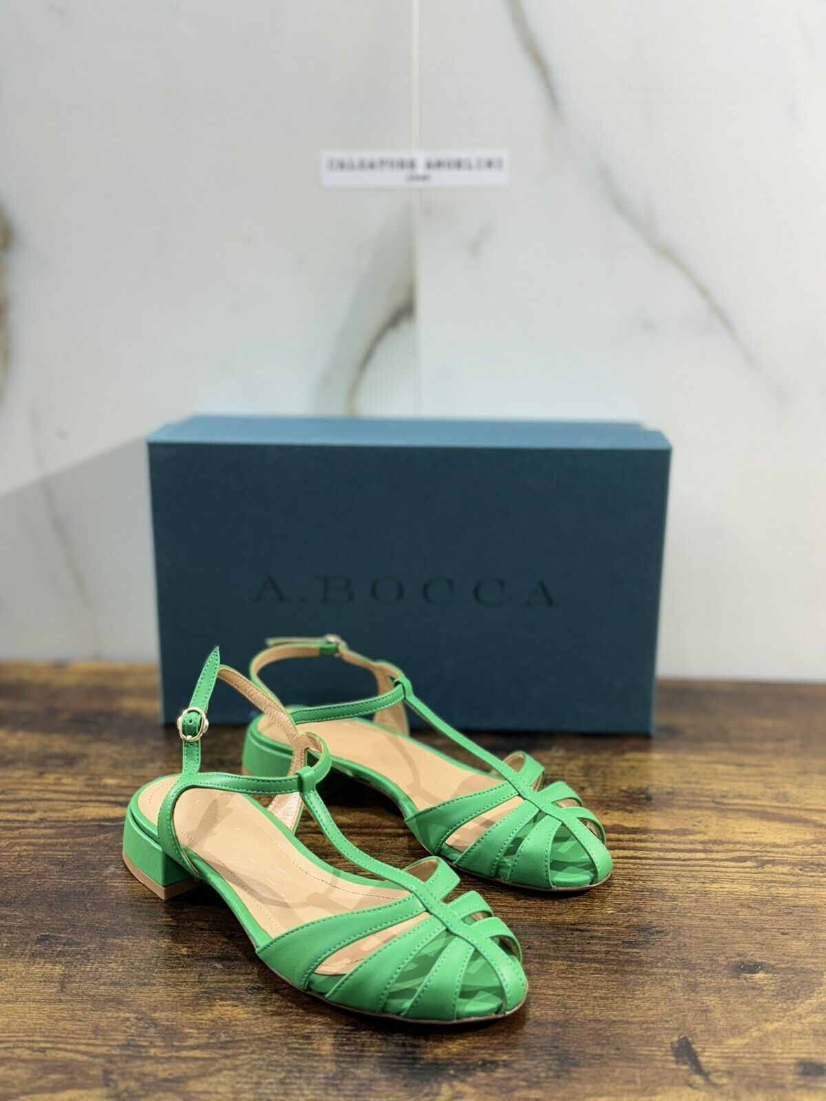 A.Bocca Sandalo Donna  Pelle Verde     Luxury Woman Sandal A.Bocca 35